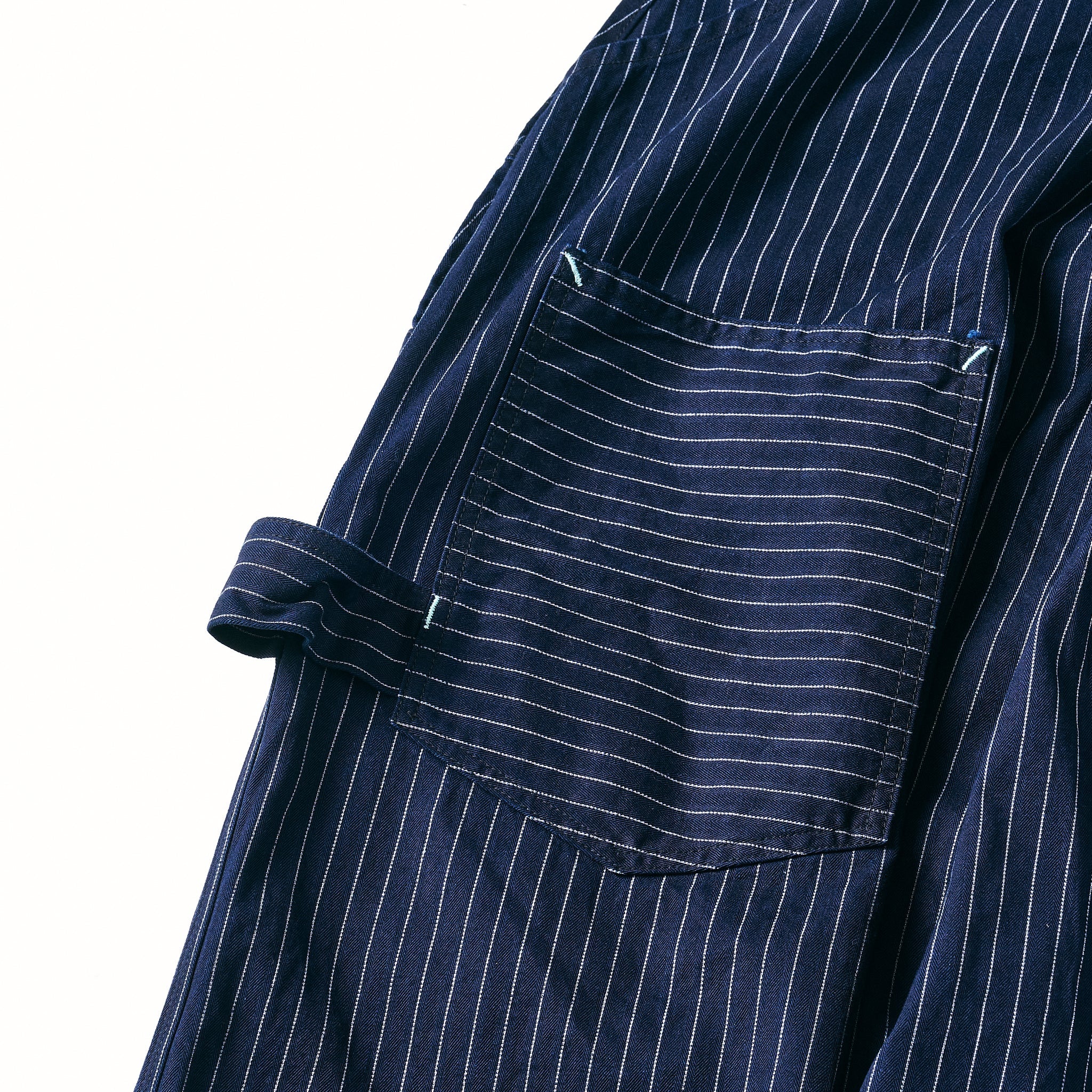 #1402-GS No.2 Overalls : gangster stripe indigo