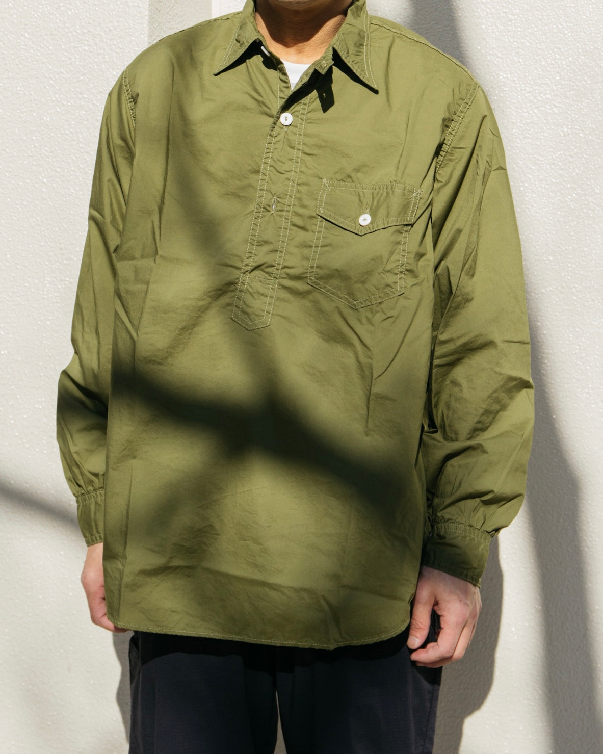 #3213 CPO The NAVY CUT : cotton poplin olive
