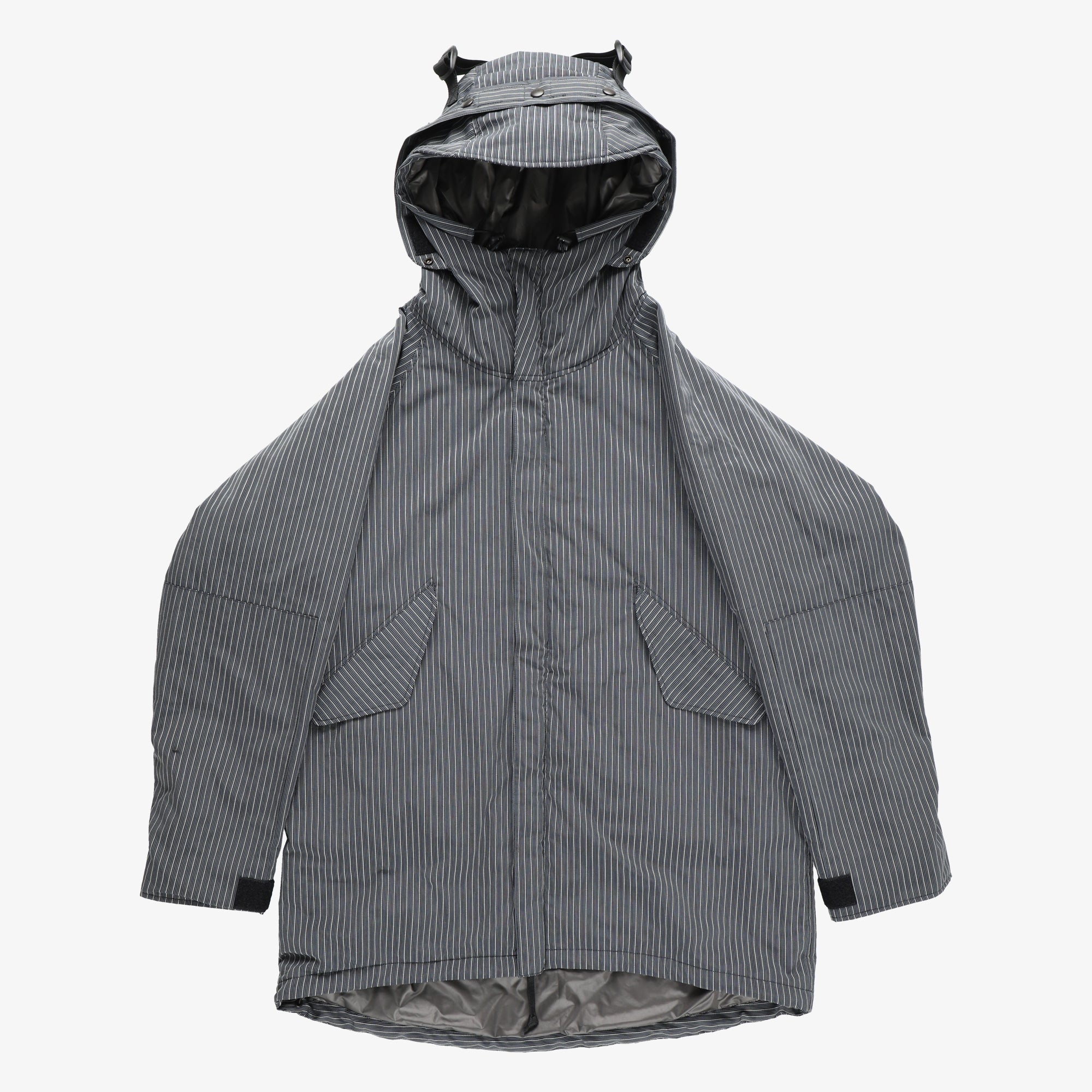 CJ008-DS CORONA x Post O’Alls G-1 Parka : dobby stripe w/Thinsulate silver