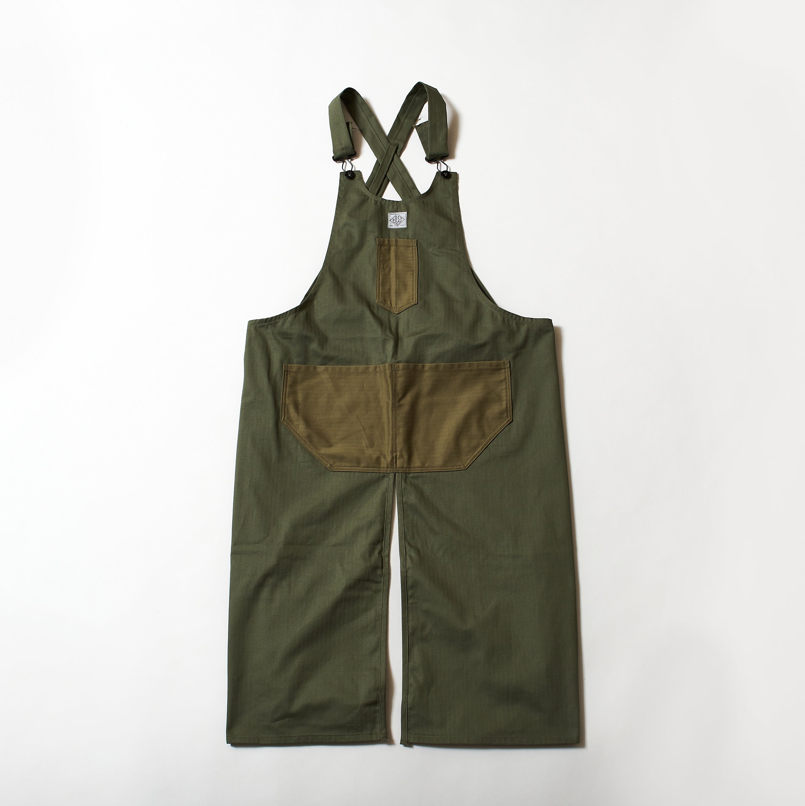 #3801-HBTS POST Apron #1 : cotton HBT khaki combo