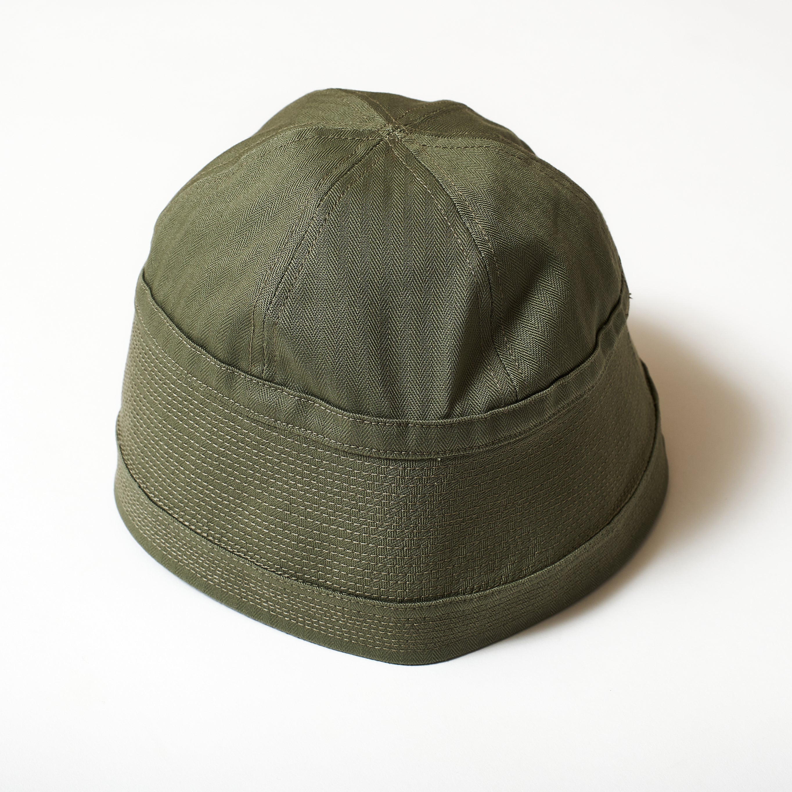 #3904-HBTS POST Sailor Hat : cotton HBT sage green