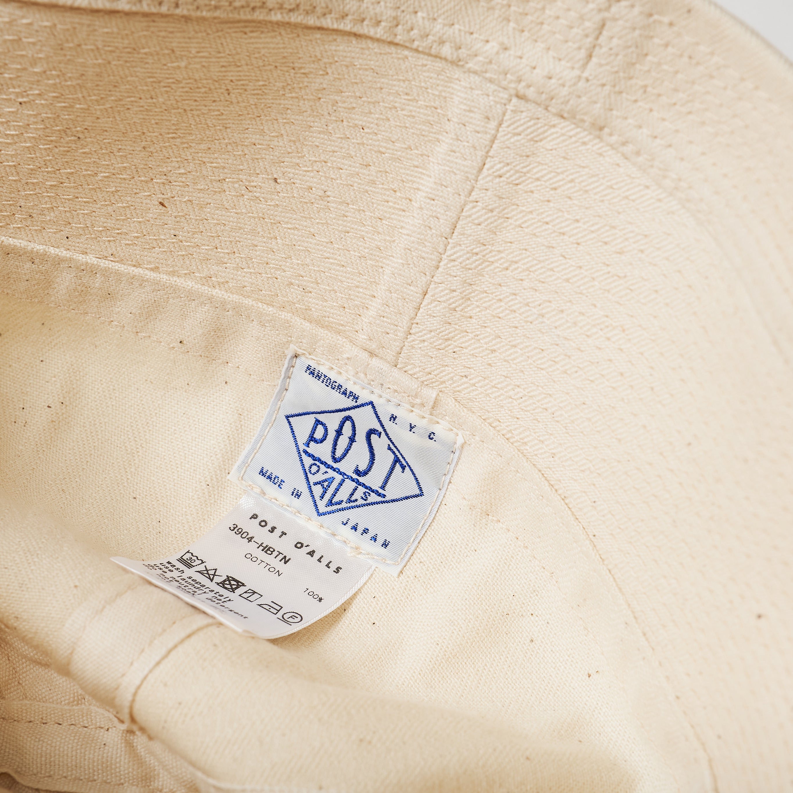 #3904-HBTN POST Sailor Hat : cotton HBT natural