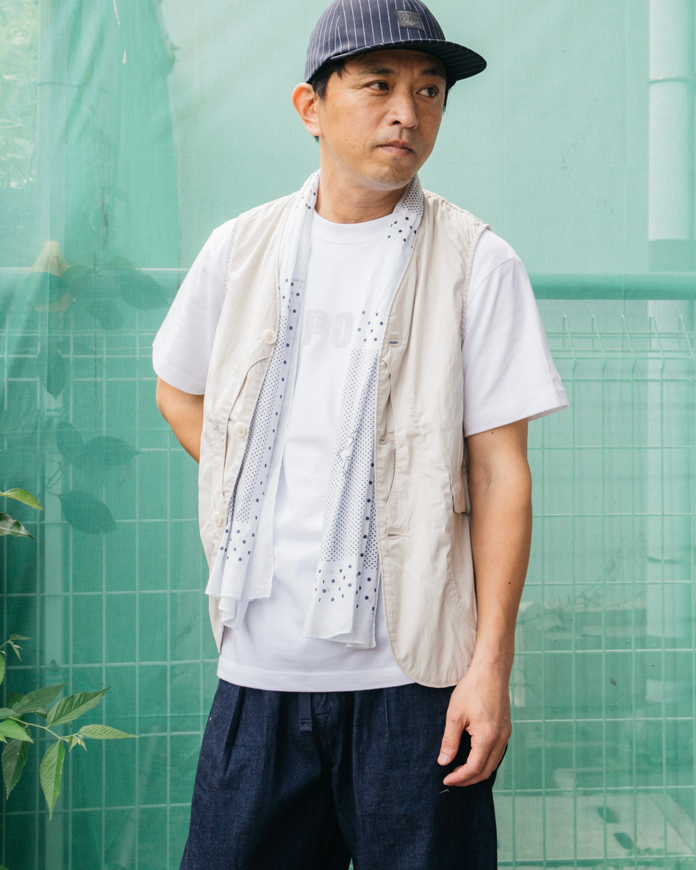 #3007-WS PO Logo Tee : white x silver sparkle