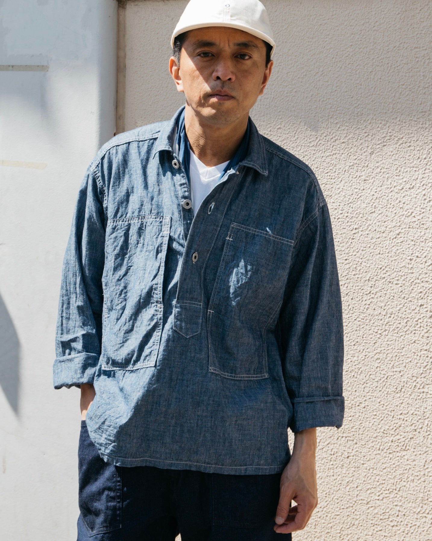 1204-11 ARMY Shirt: chambray indigo