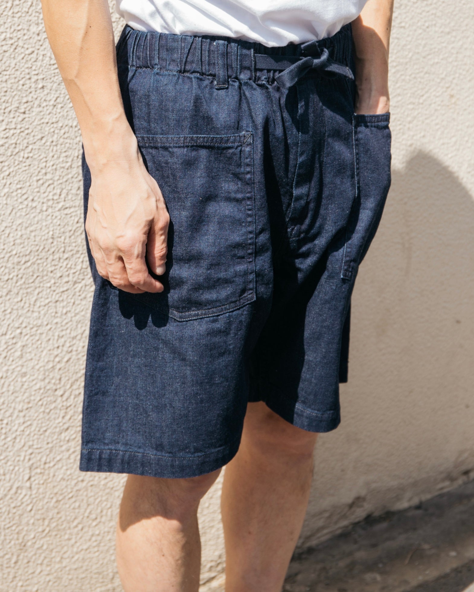 #3313S-8D EZ ARMY-NAVY Shorts : 8oz. denim indigo