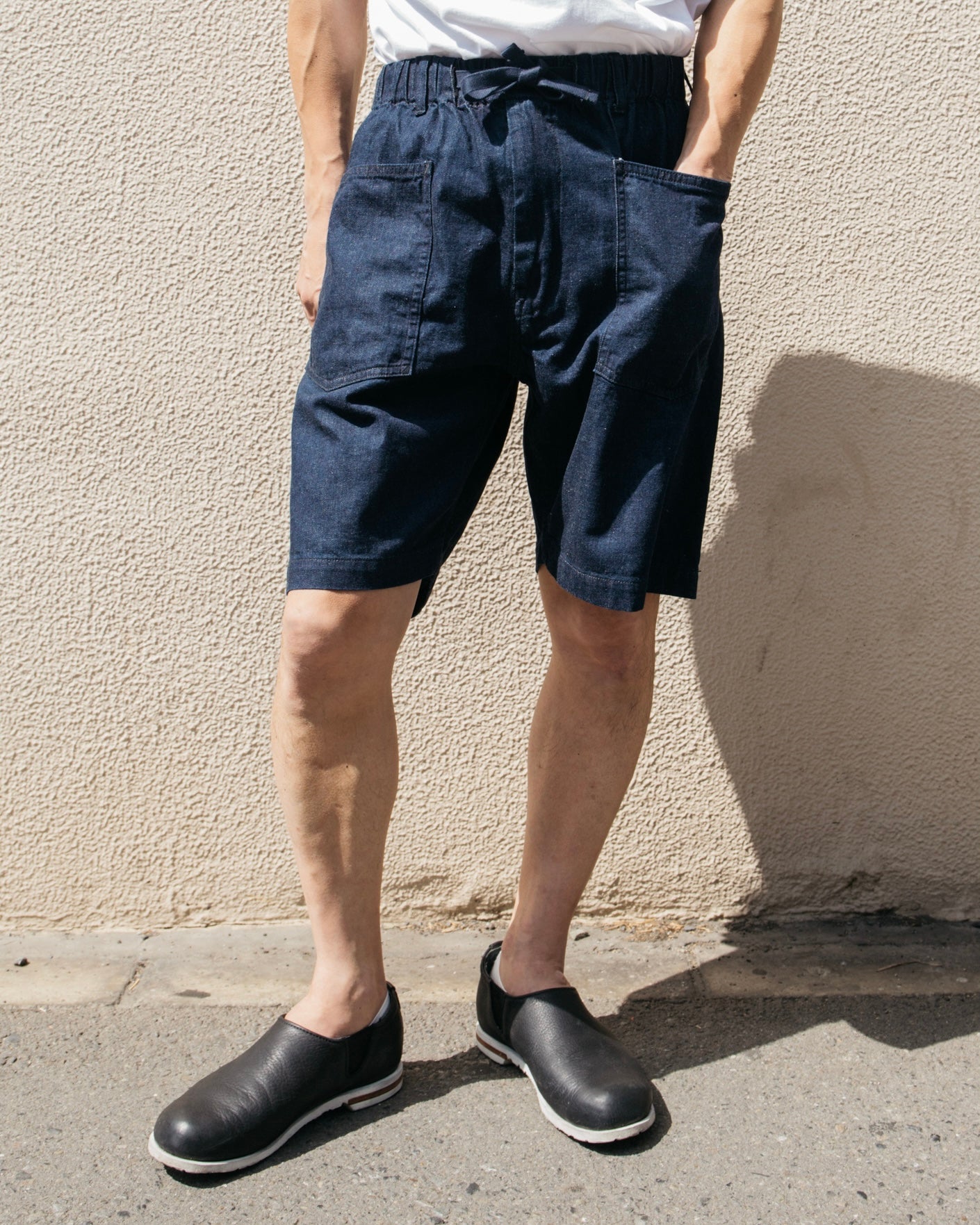 #3313S-8D EZ ARMY-NAVY Shorts : 8oz. denim indigo
