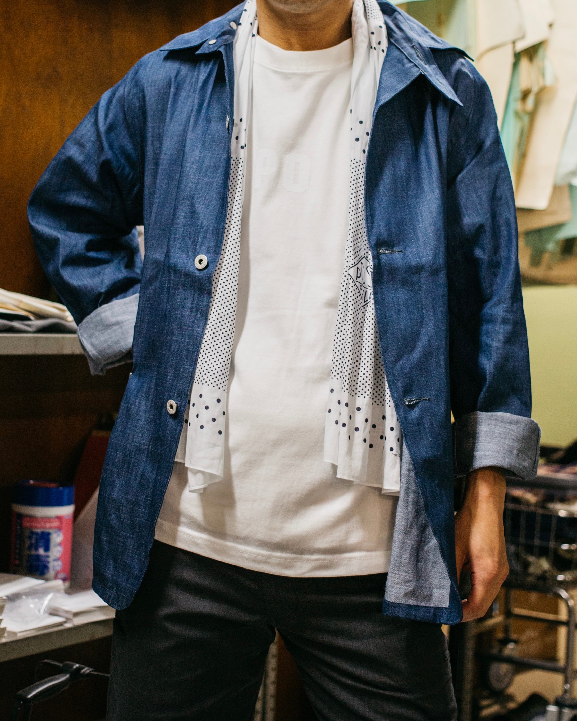 #3007-OWW PO Logo Tee : off white x white