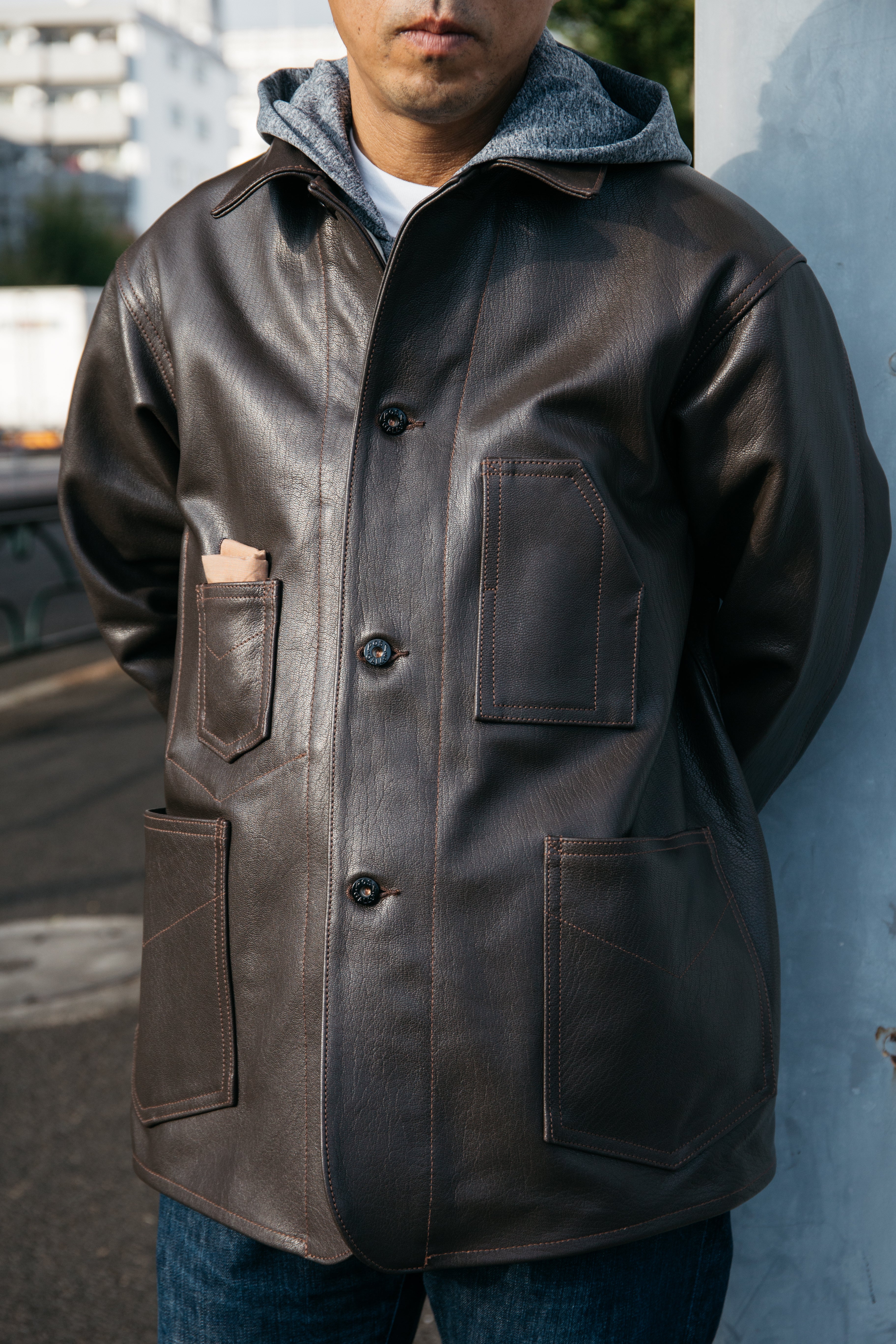 #1111-G2 De Luxe Railroader : premium goatskin brown