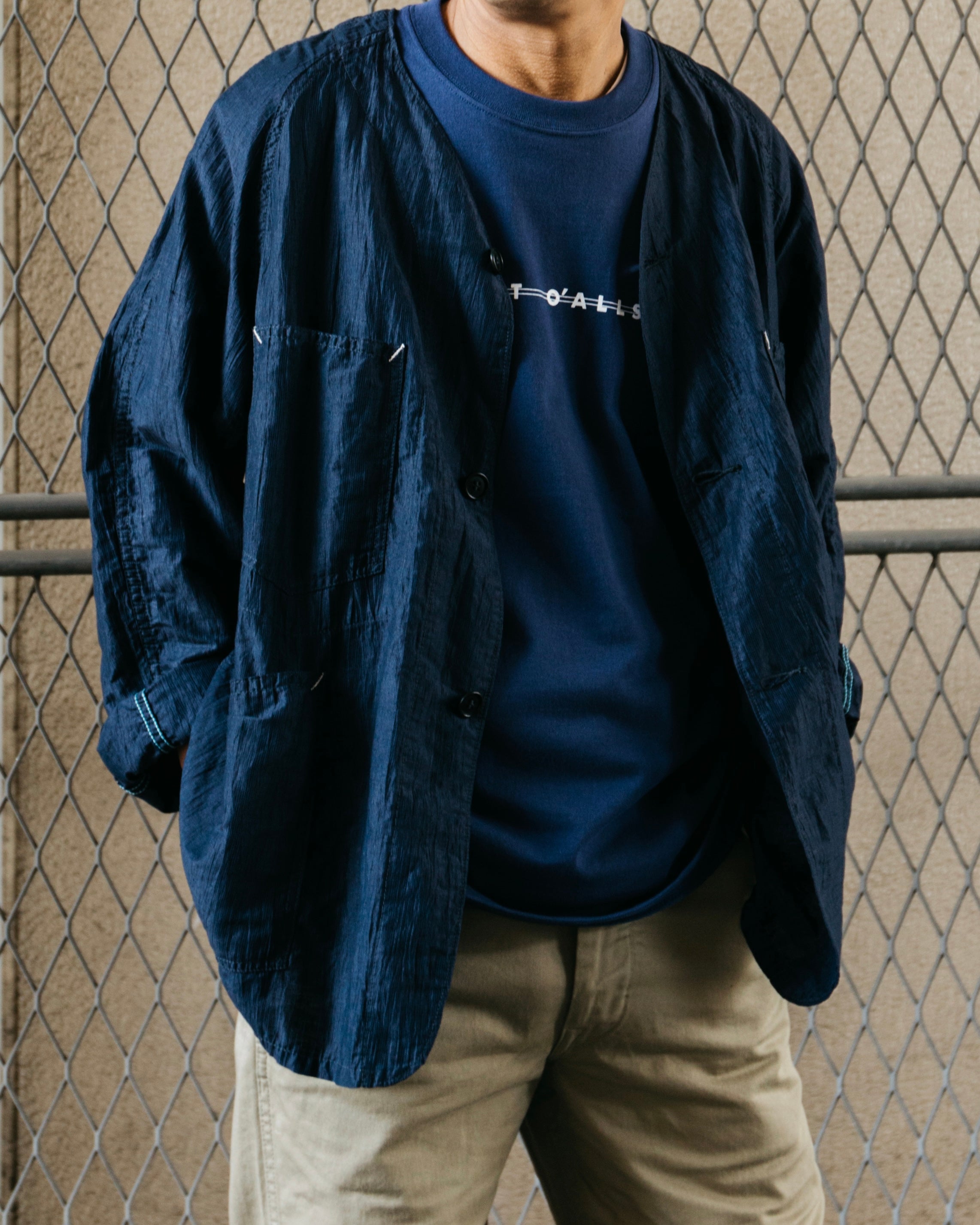 #3008-IW Shop Logo Tee : indigo x white