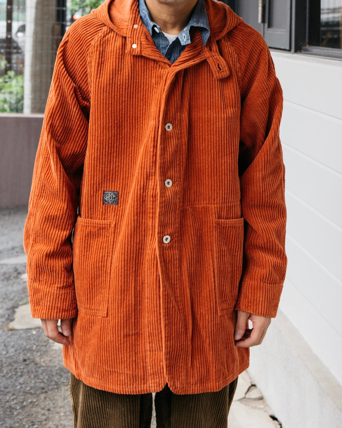 Post Overalls x Battenwear SB40 W/Hood : 5 Wale corduroy Burnt Orange