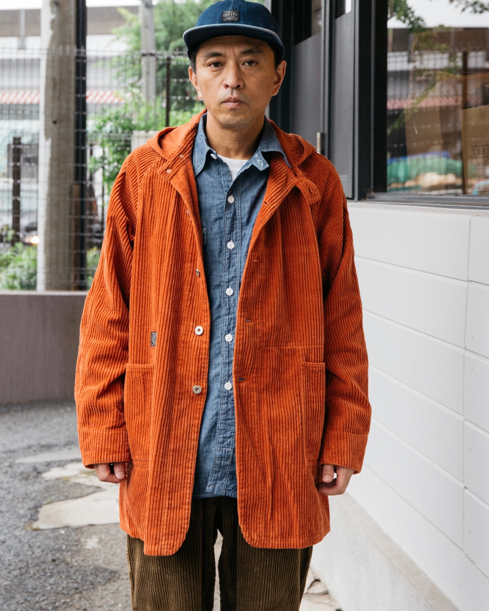 Post Overalls x Battenwear SB40 W/Hood : 5 Wale corduroy Burnt Orange