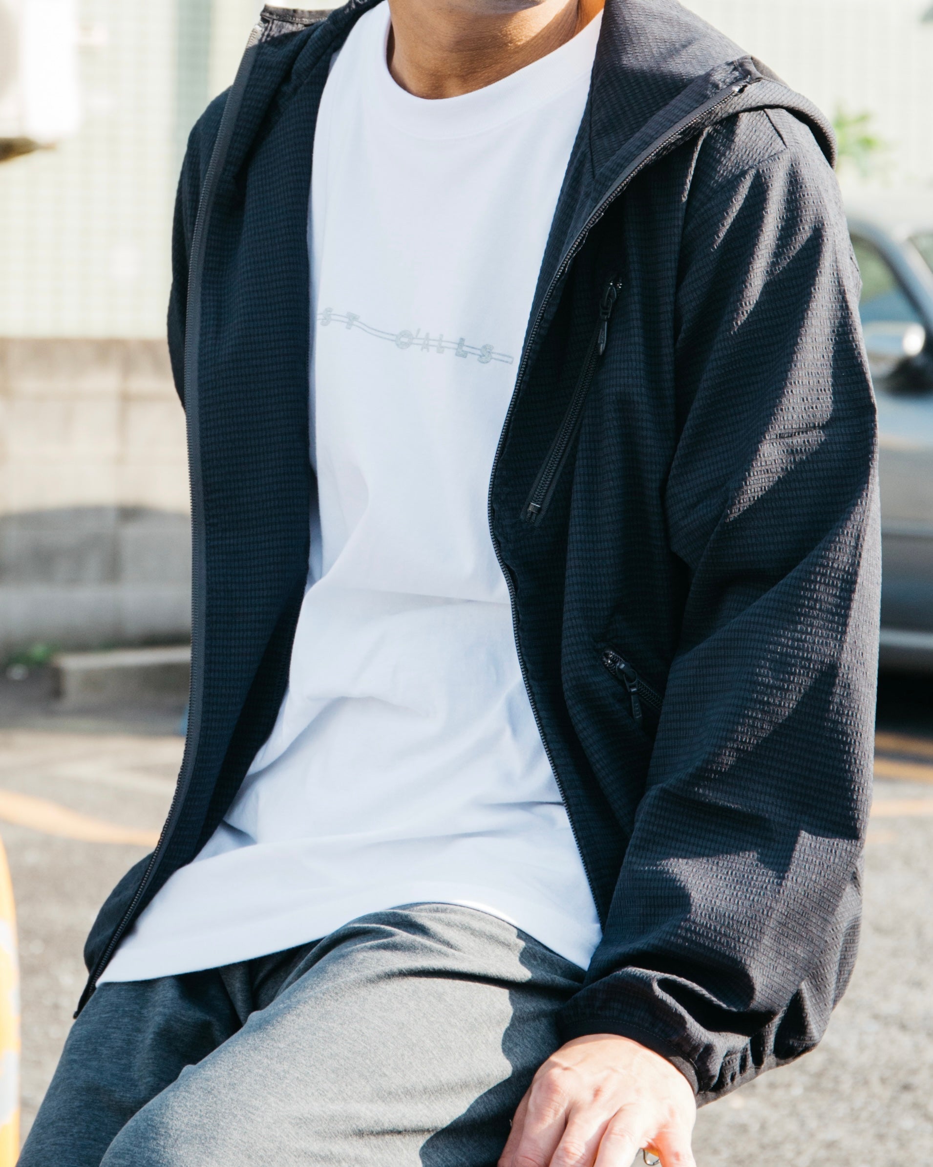 #3008-WS Shop Logo Tee : white x silver sparkle