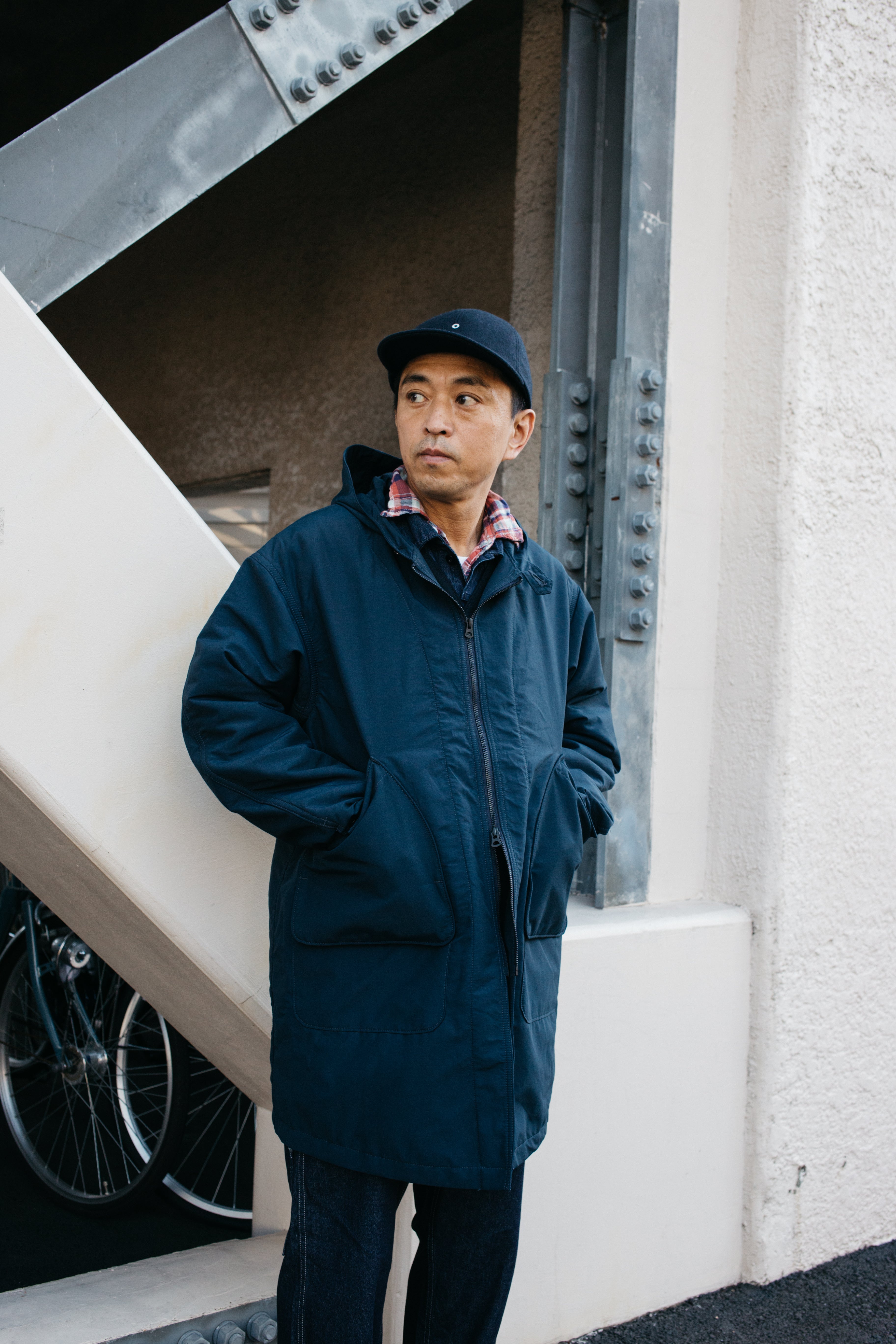 #3106 DEE Coat CNW1 : C/N weather trashed wool navy