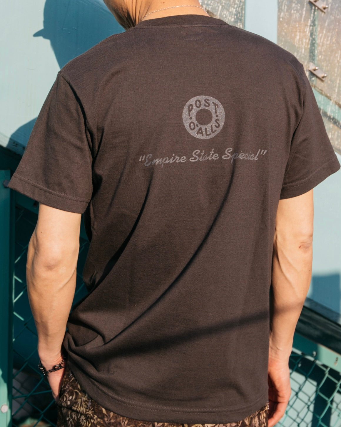#3005 ESS pocket tee : cotton jersey charcoal grey print (Shop Special)
