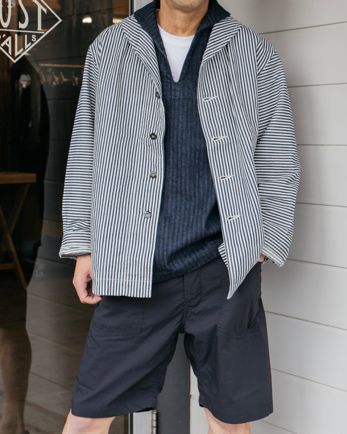 #2114R NAVY-BLU-R 03 : hickory stripe