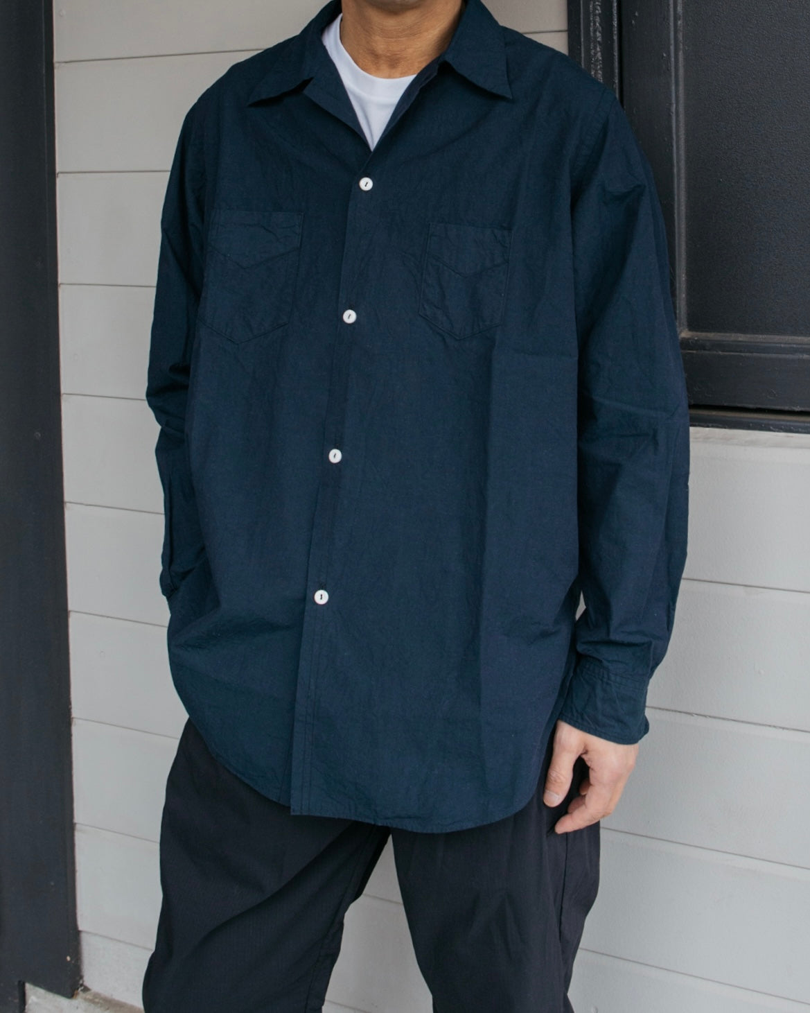 #3211 CLSN NEUTRA 3 : cotton x linen sheeting navy