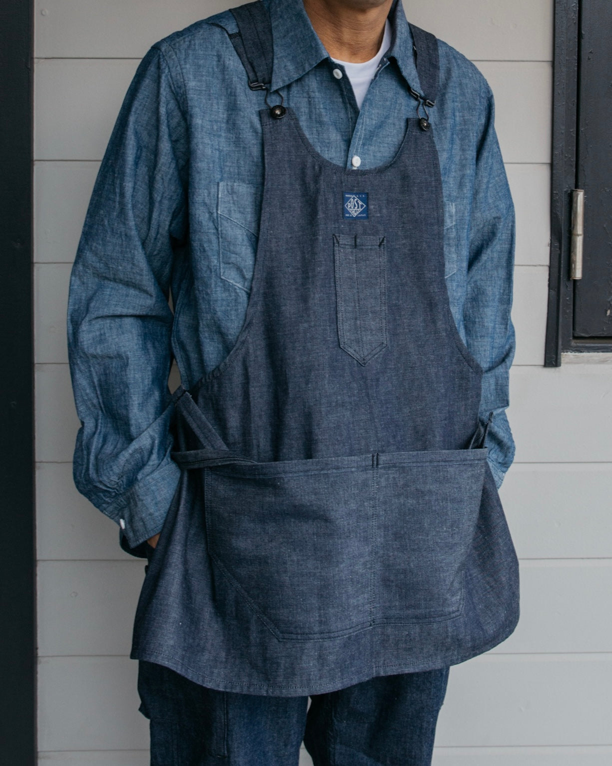 #3802 POST Apron #2 5D : 5 oz. denim indigo