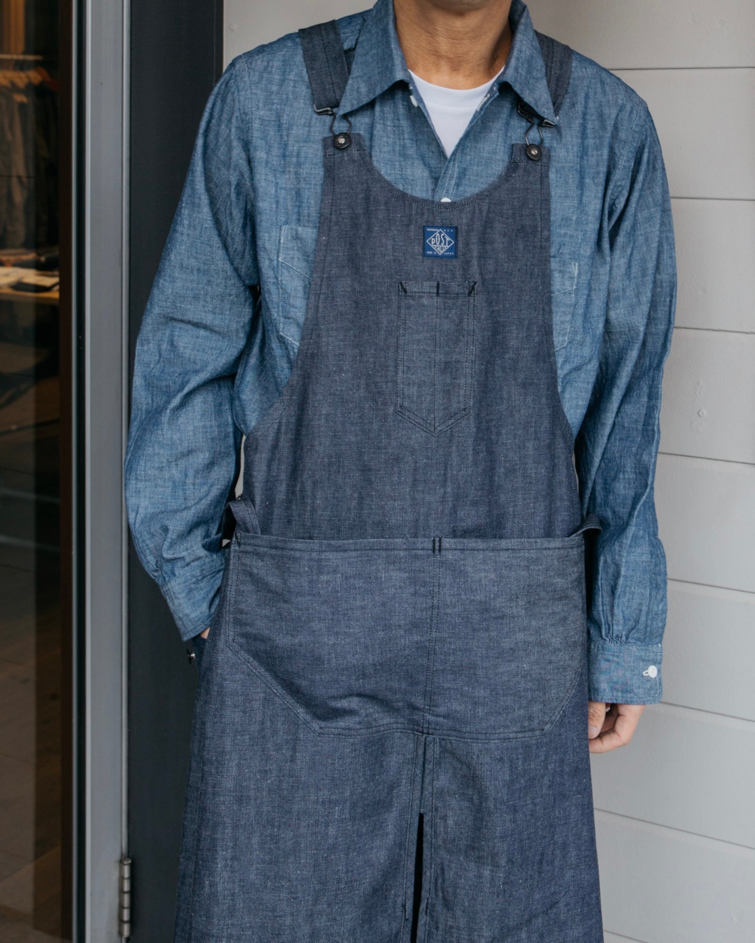 #3801-5D POST Apron #1 : 5 oz. denim indigo