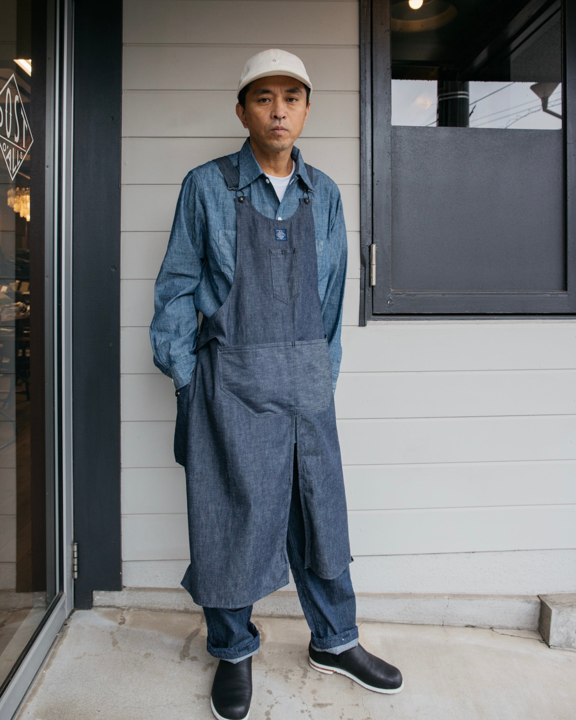 #3801-5D POST Apron #1 : 5 oz. denim indigo