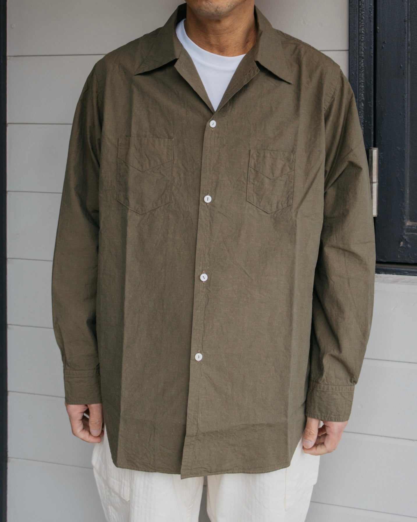 #3211 CLSO NEUTRA 3 : cotton x linen sheeting olive