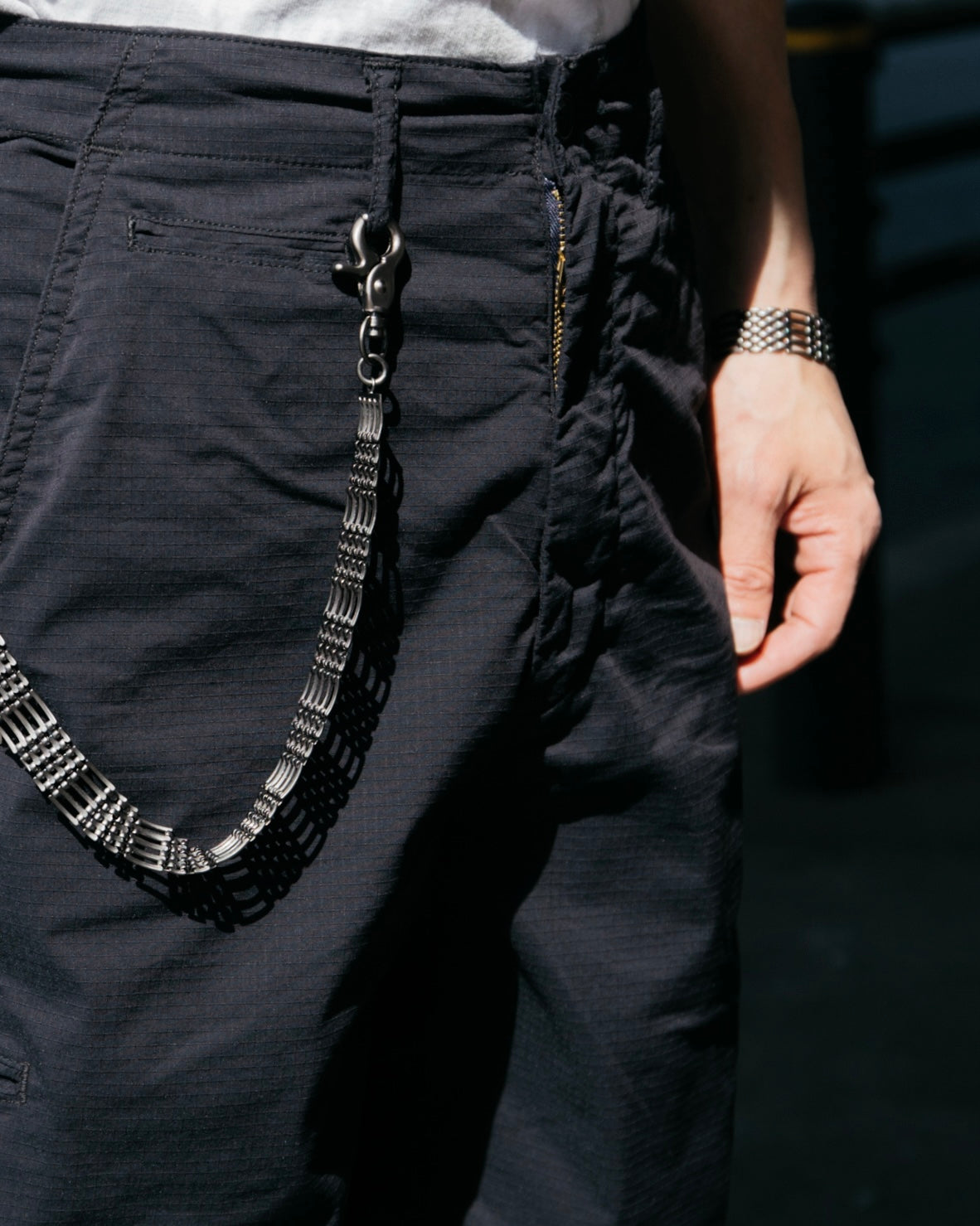 #3303S-RS Citi-Cruz Chino Shorts : poly feather ripstop black