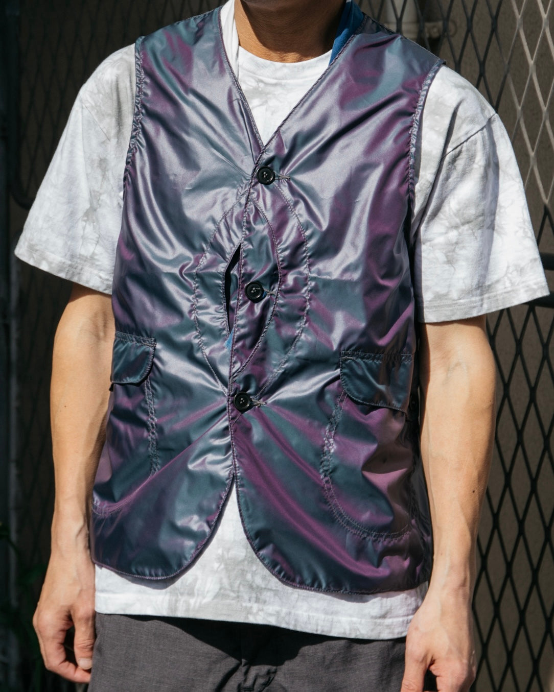 #1512-PTN Royal Traveler : poly taffeta iridescent navy