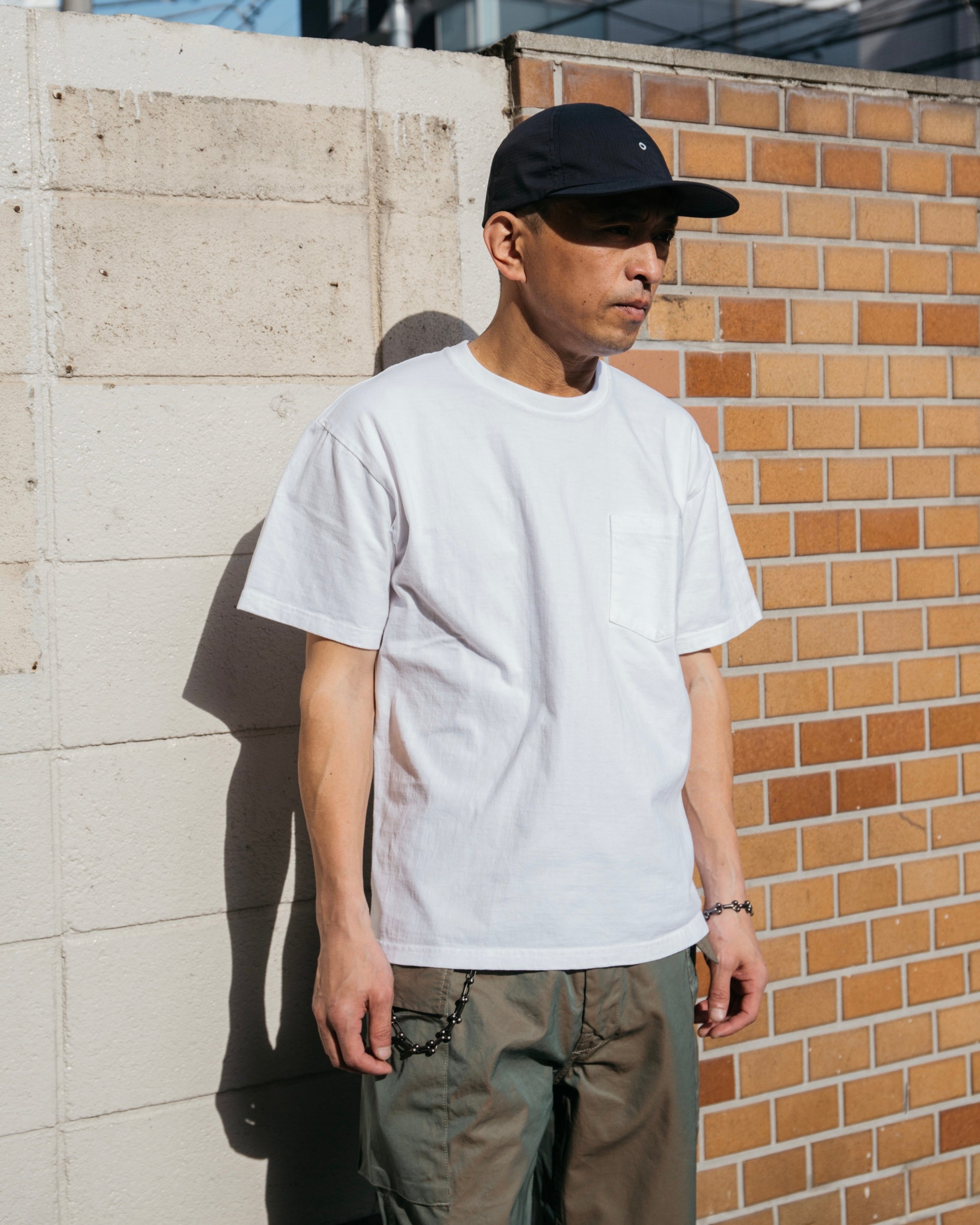 #3614 Crew Pocket Tee HJW : heavyweight jersey white