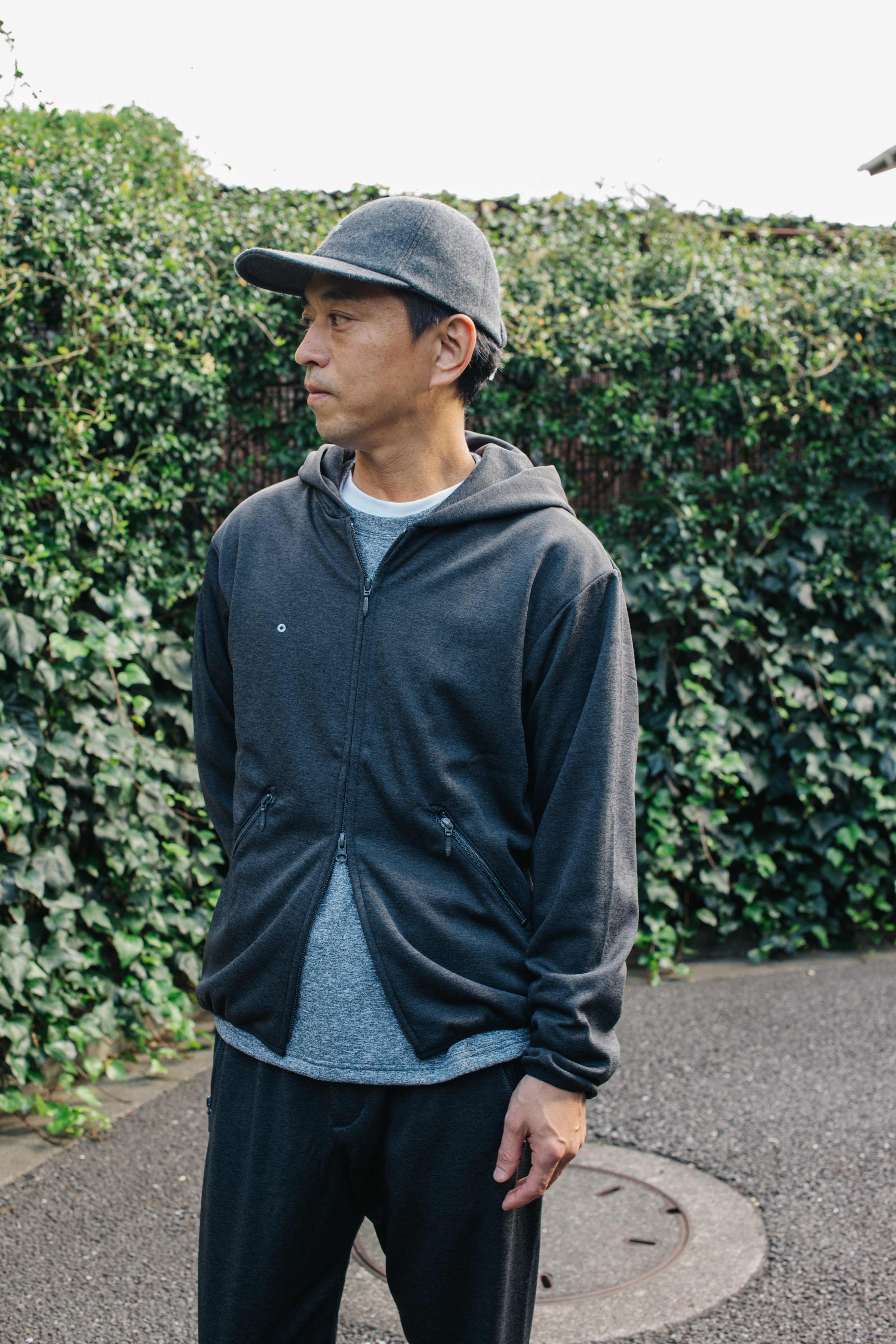 #3610 EZ Hoodie 2 J1 : poly jersey charcoal