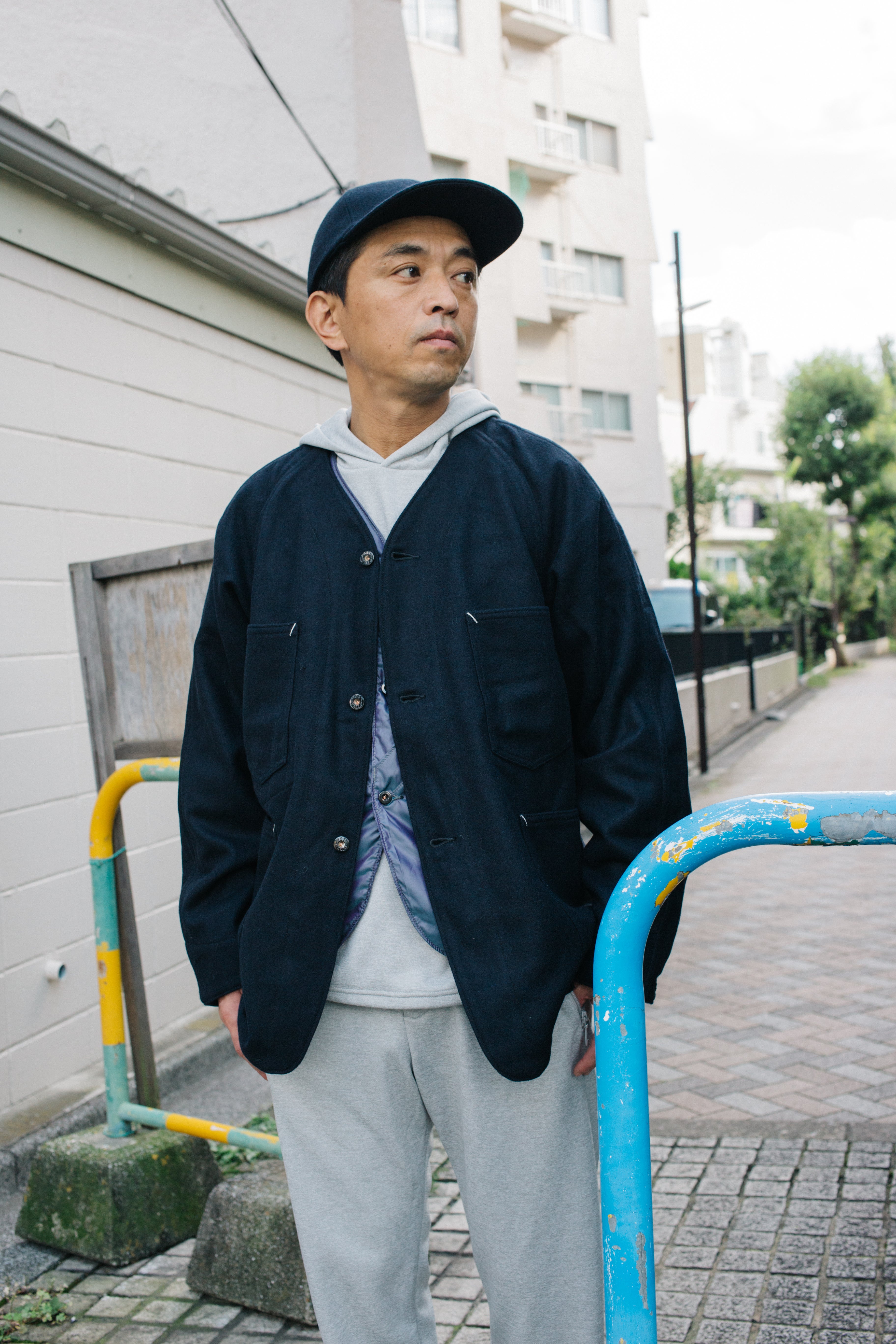 #3103 POST 42 DV WM2 : wool melton navy