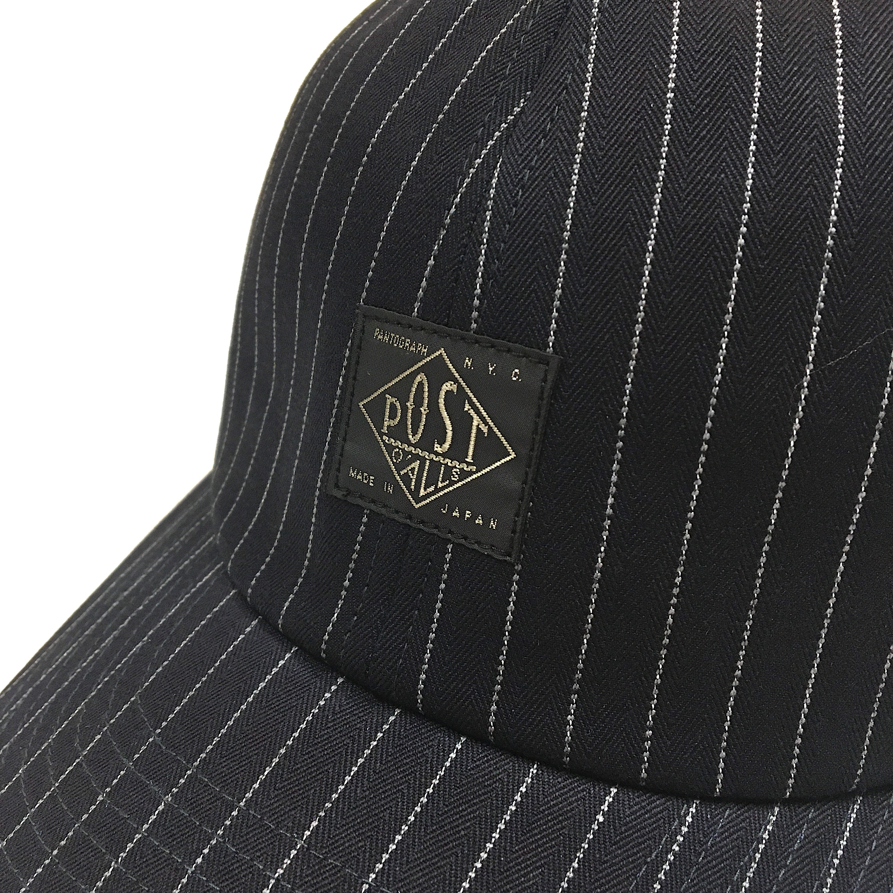 #4101 POST Ball Cap IS : gangster stripe indigo (Shop Special)