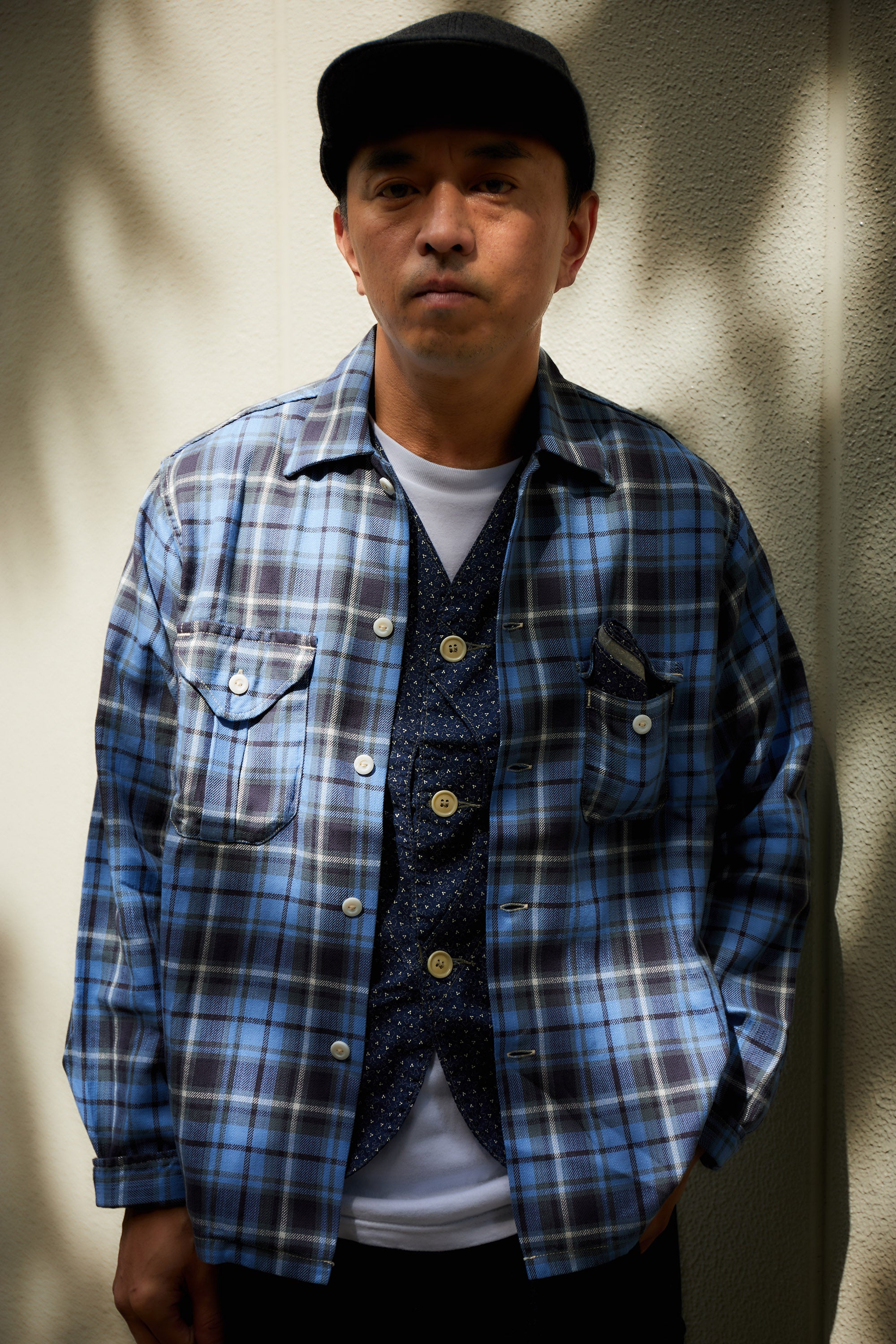 #3209 EZ Cruzer CF5 : cotton flannel check lt. blue plaid