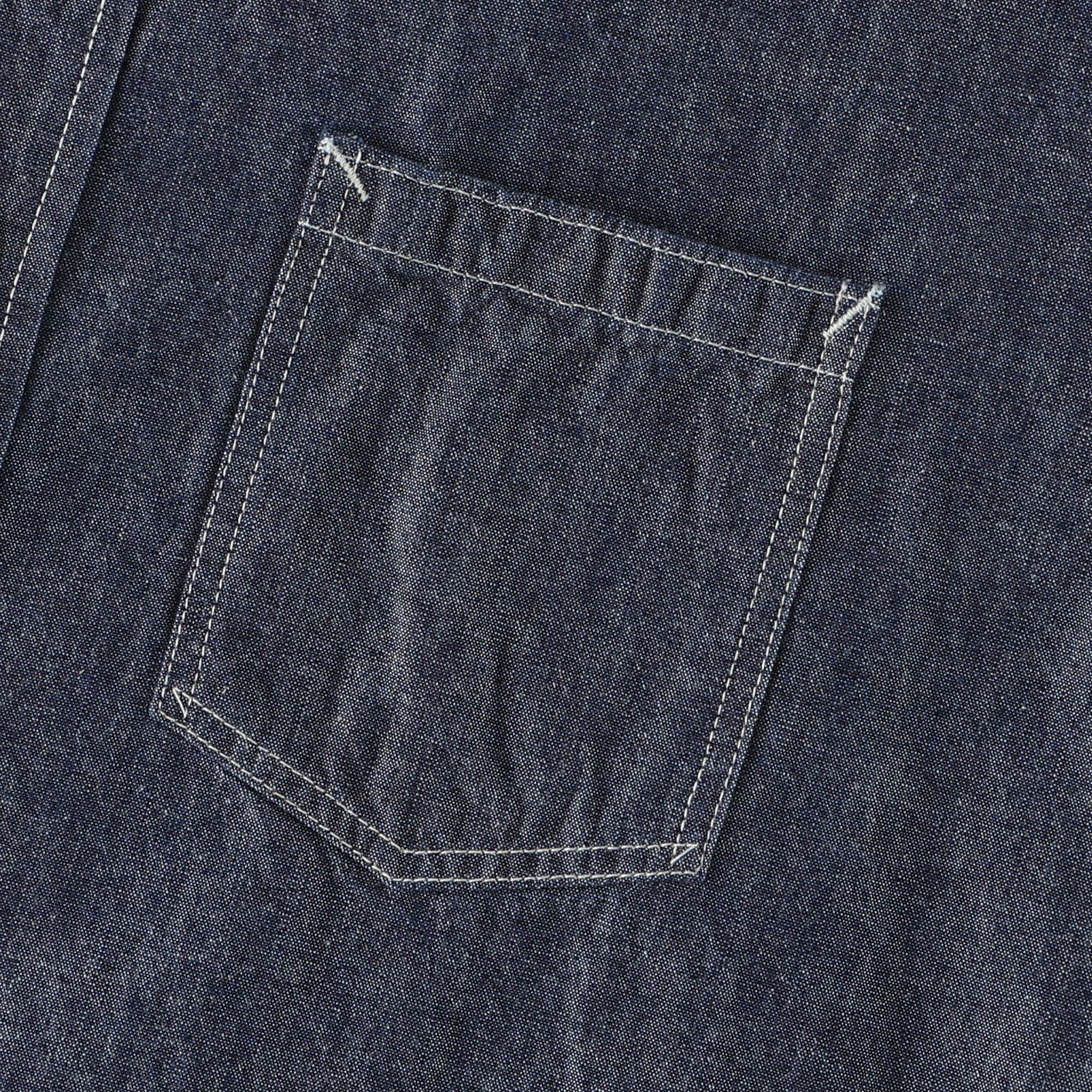 #2216 The POST III-R-W HC / heavy chambray indigo