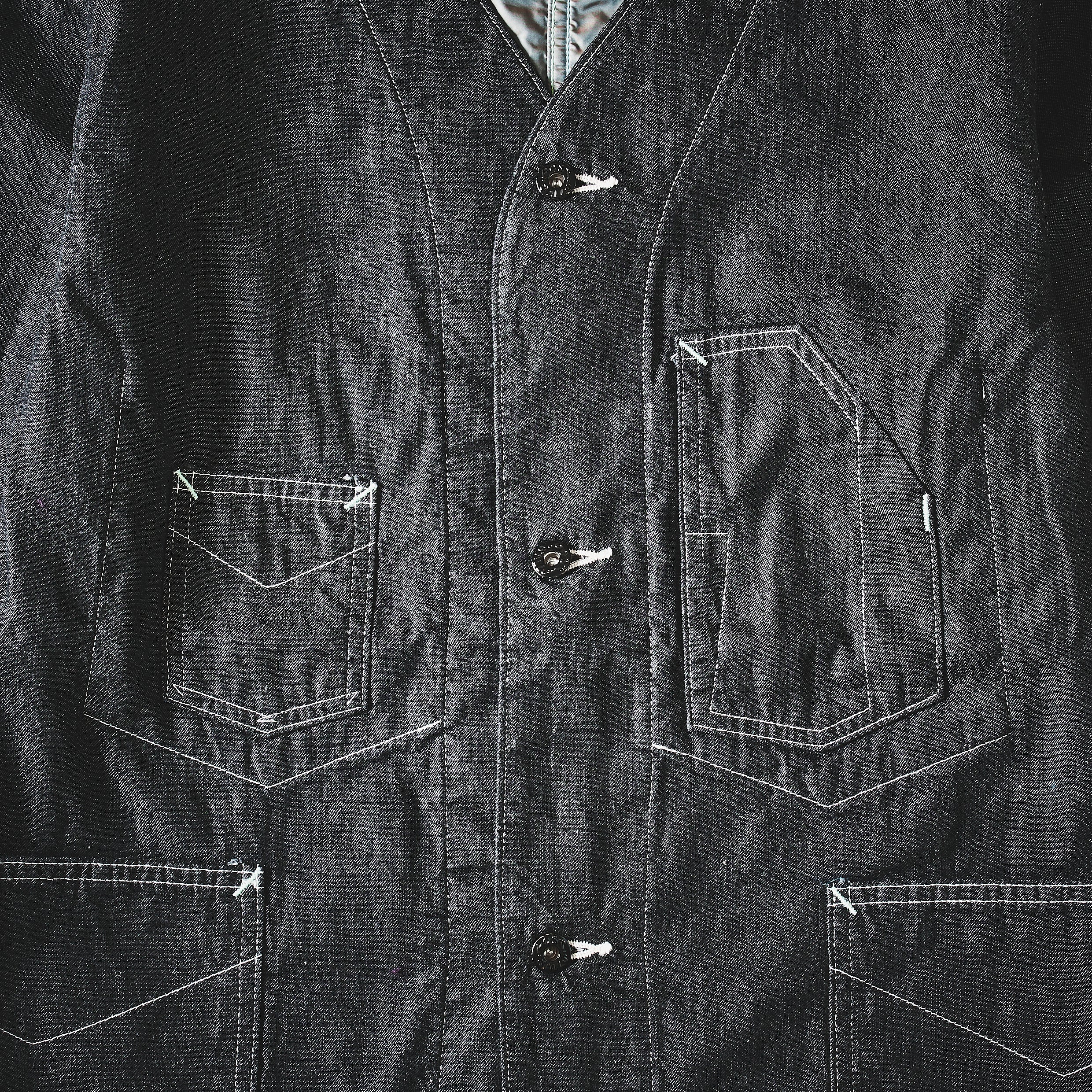 #3111DV-8DB De Luxe Railroader 2 DV : 8 oz. denim w/taffeta lining black