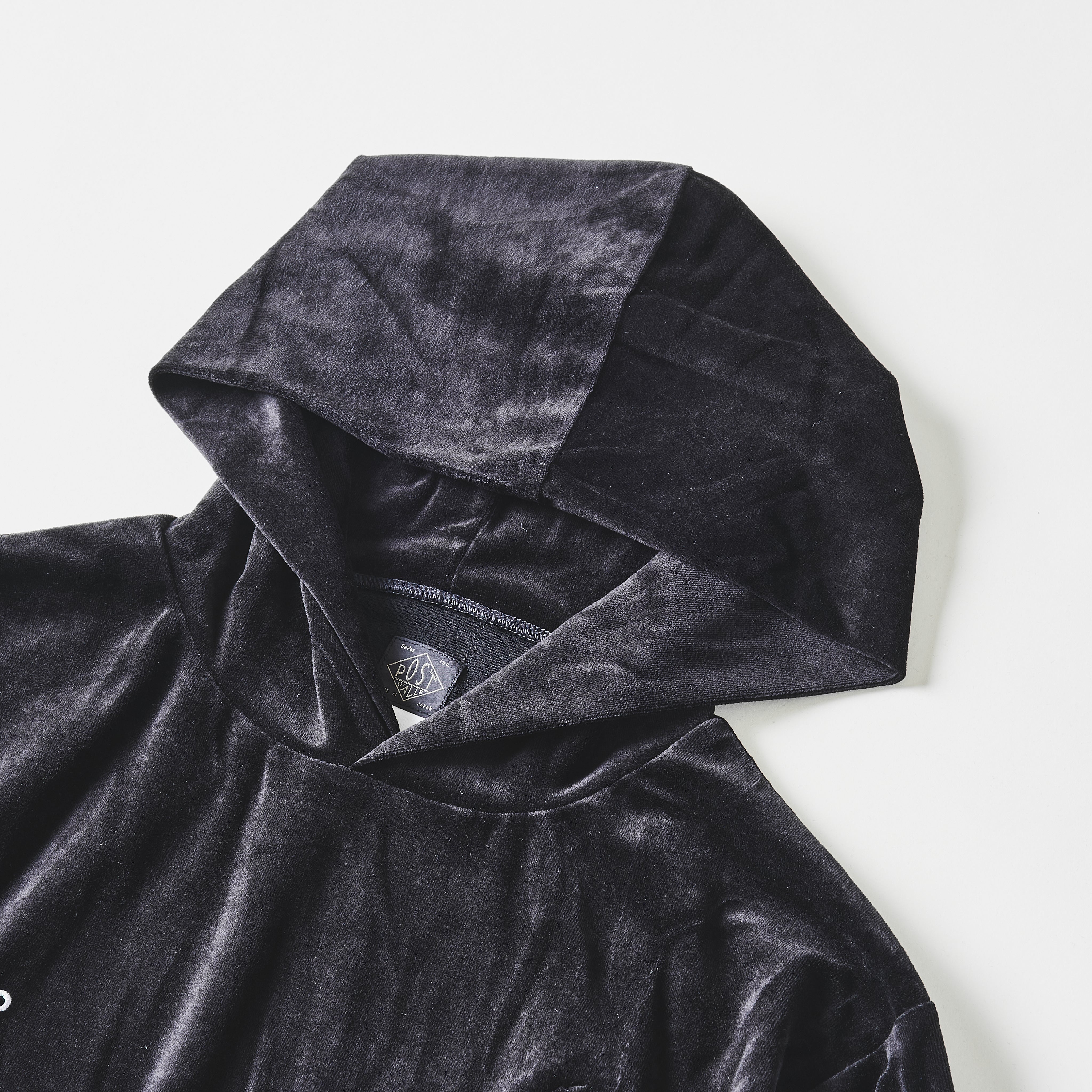 #3613-V3 E-Z Hoodie LLC 2 : poly/cotton velour black (Shop Special)