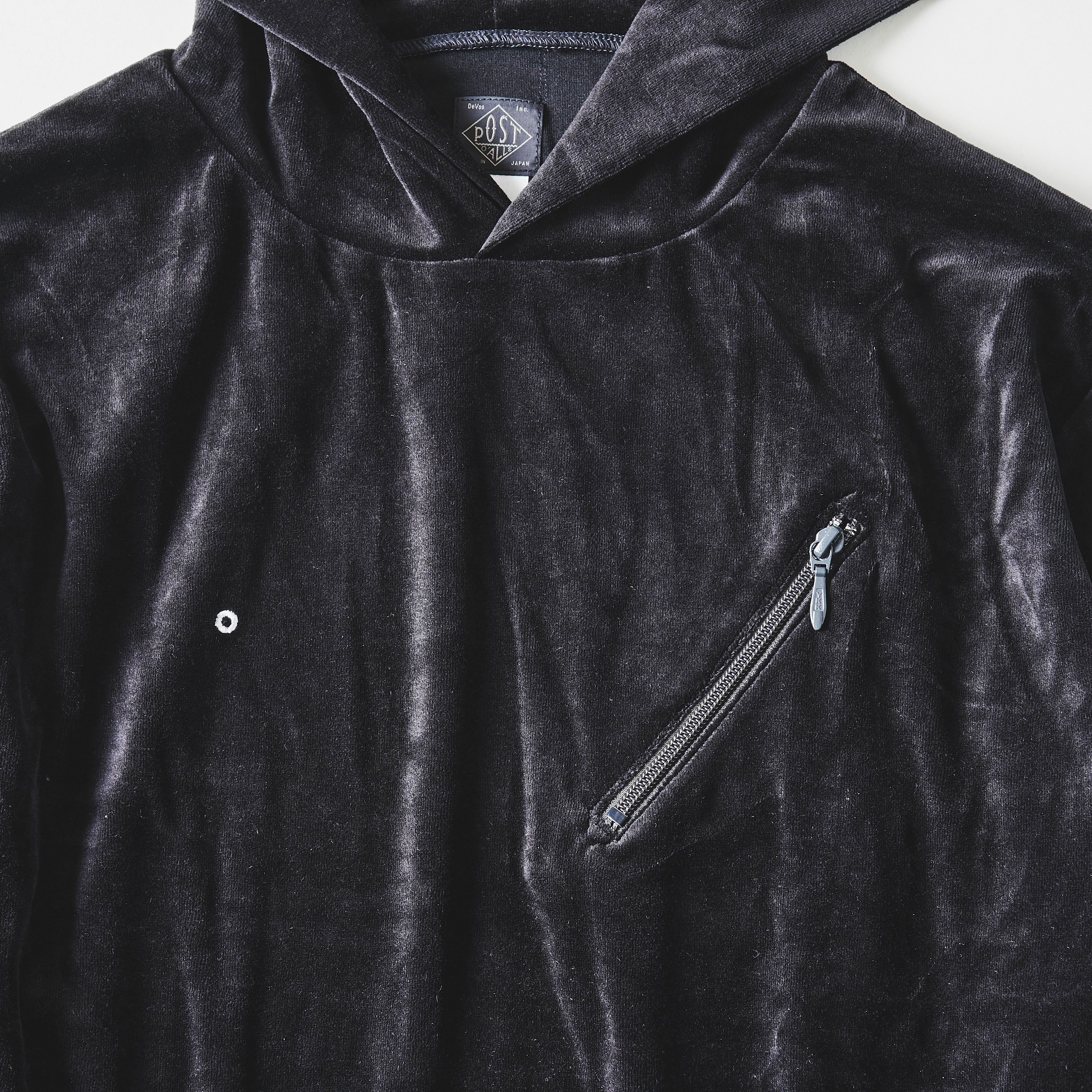 #3613-V3 E-Z Hoodie LLC 2 : poly/cotton velour black (Shop Special)