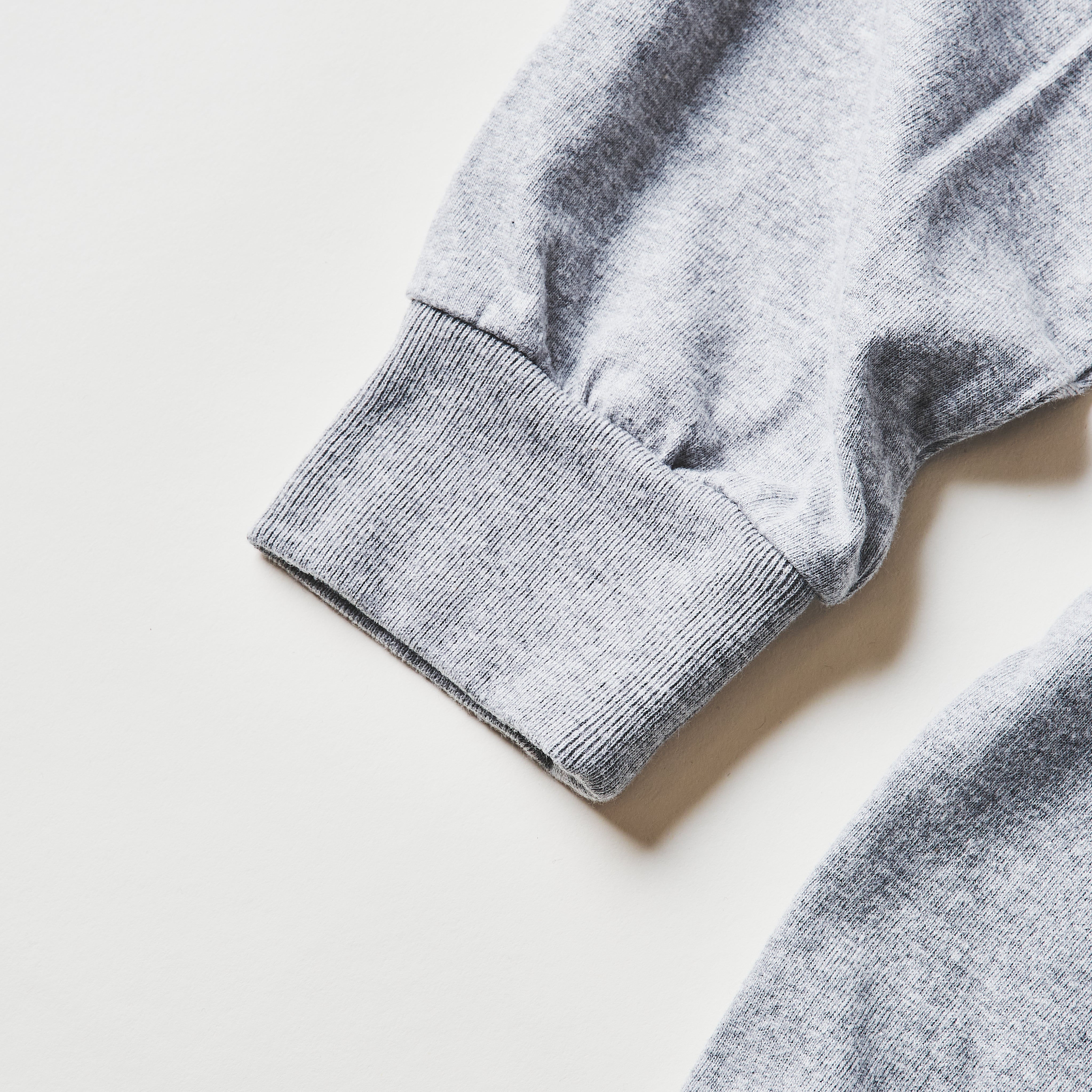 #3616-HJA Crew Pocket Long Sleeve Tee : heavyweight jersey ash