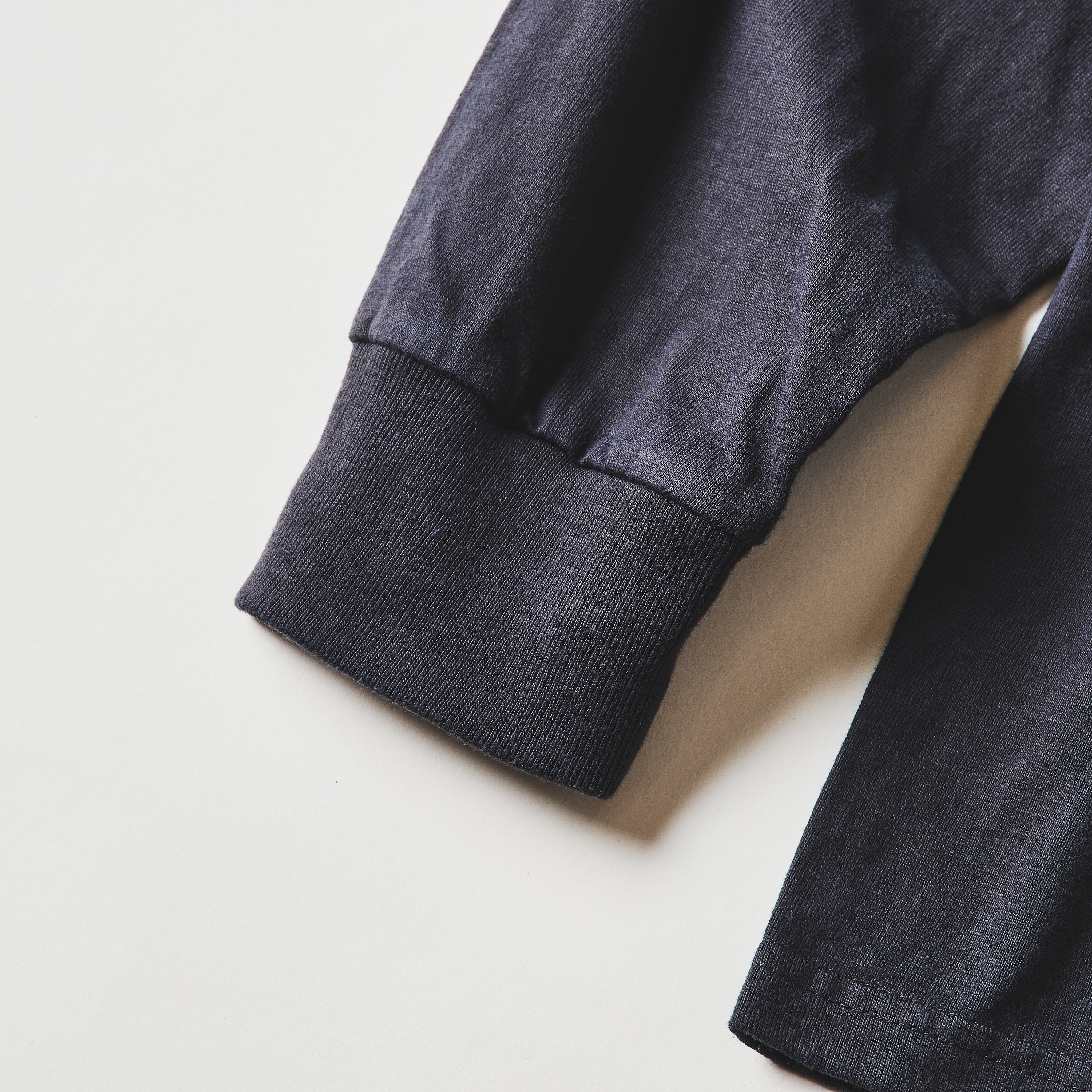 #3616-HJC Crew Pocket Long Sleeve Tee : heavyweight jersey charcoal