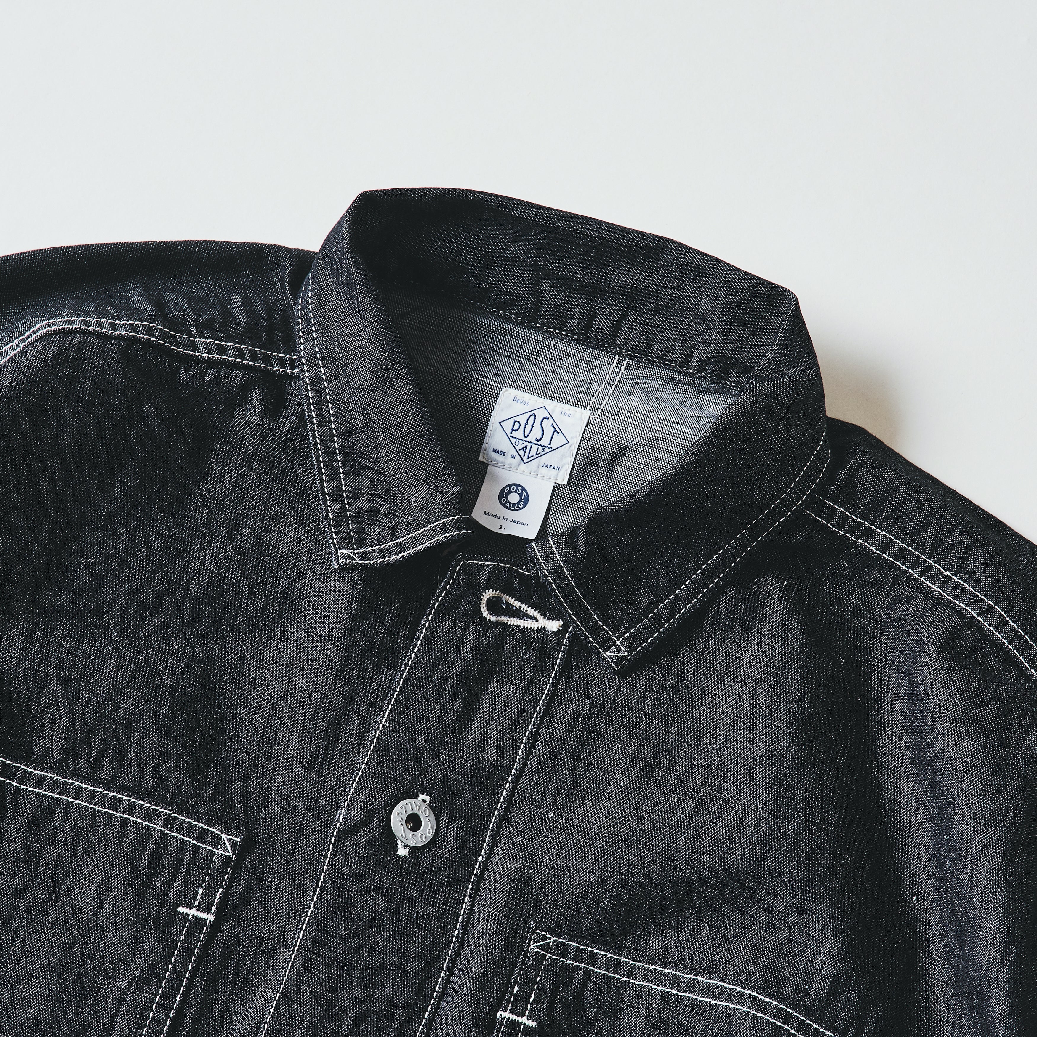 #1204-8DB ARMY SHIRT : 8 oz. denim black