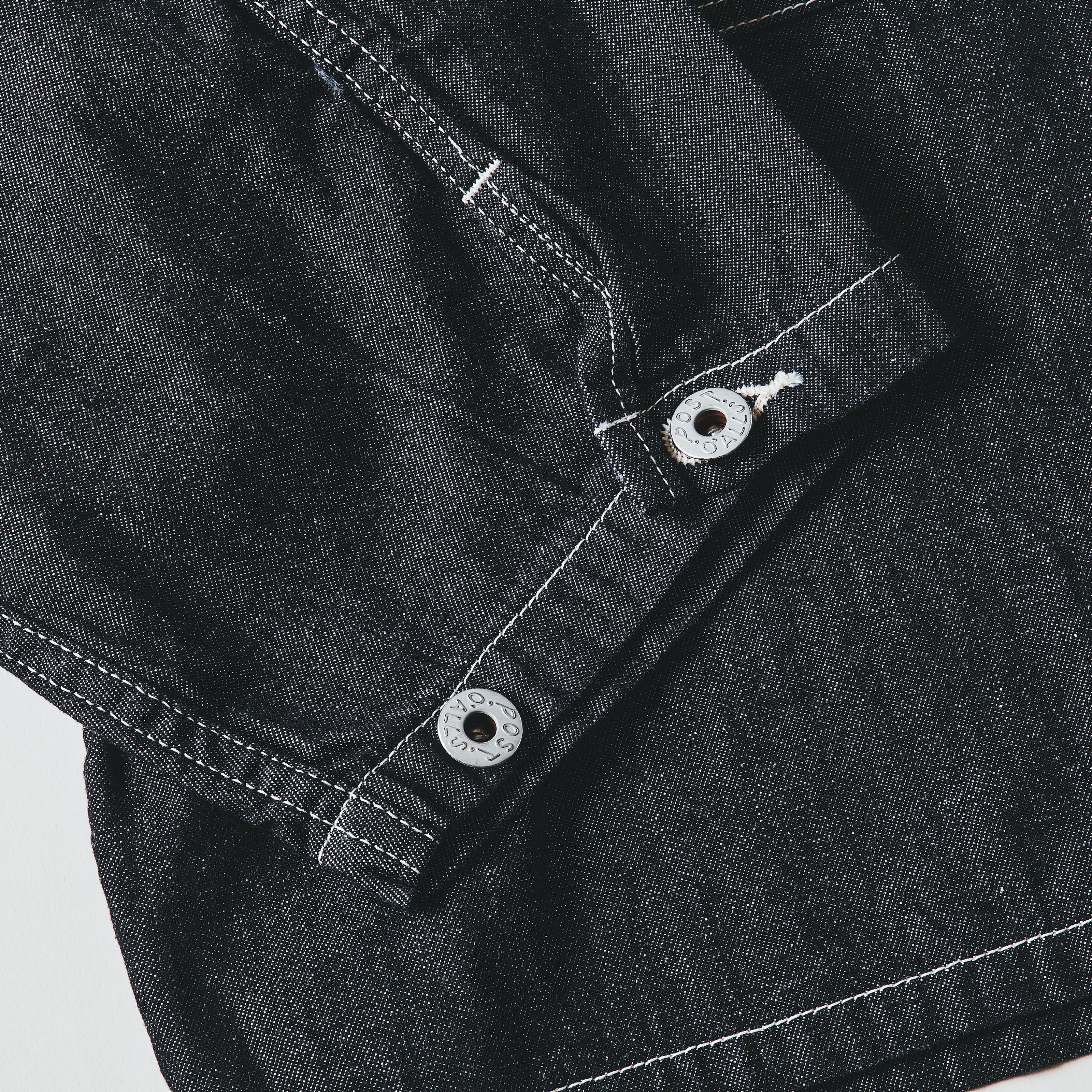 #1204-8DB ARMY SHIRT : 8 oz. denim black