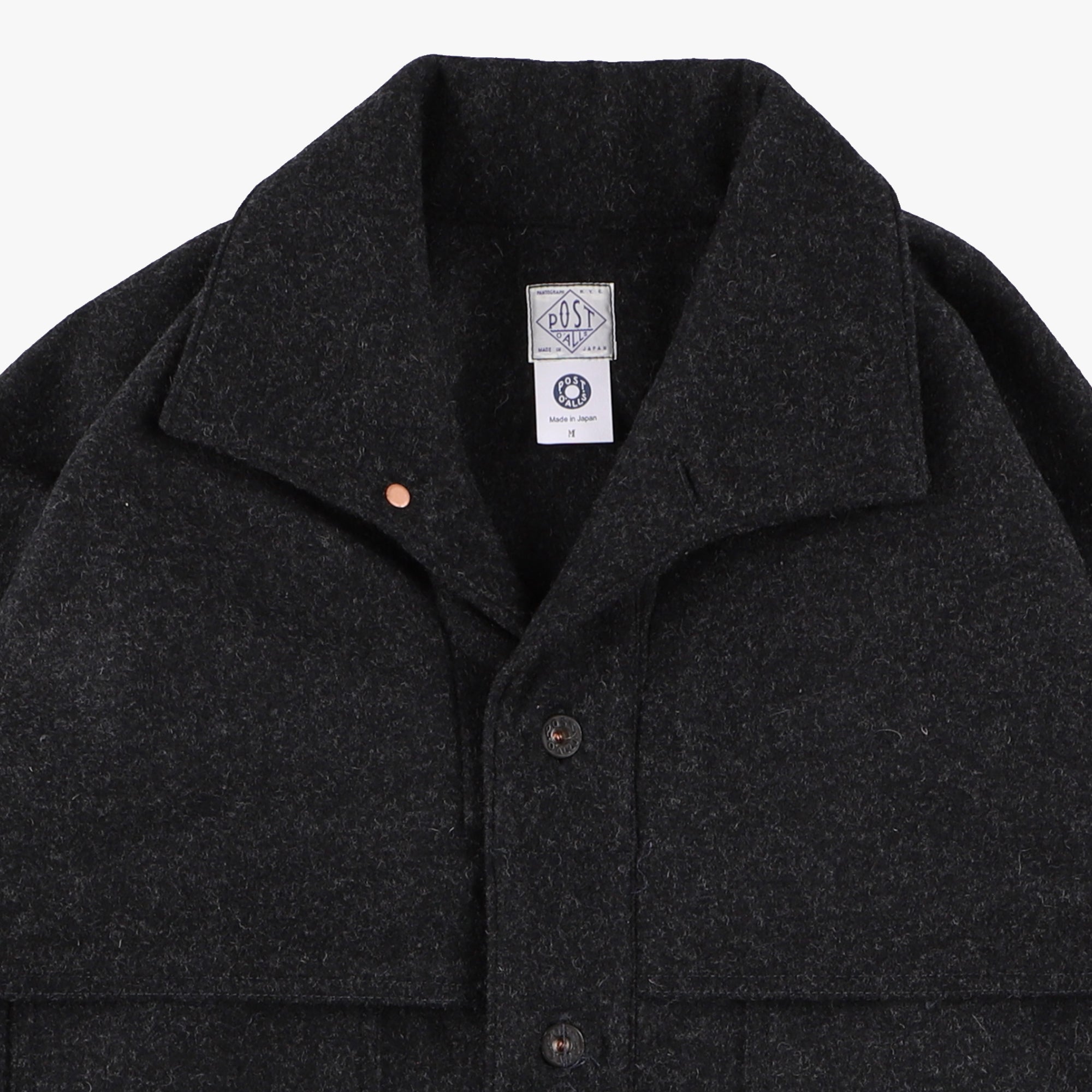 #2133-WM2 POST LOGGER : wool melton charcoal heather