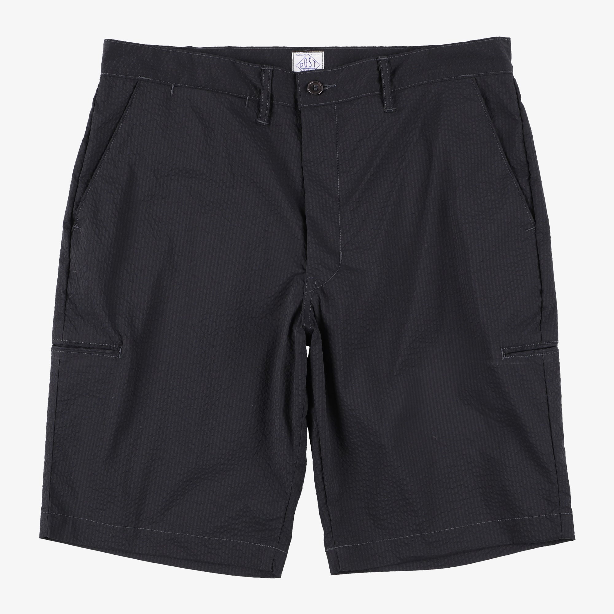 #2321S-PCS1 CITI-CRUZ Shorts : P/C seersucker black