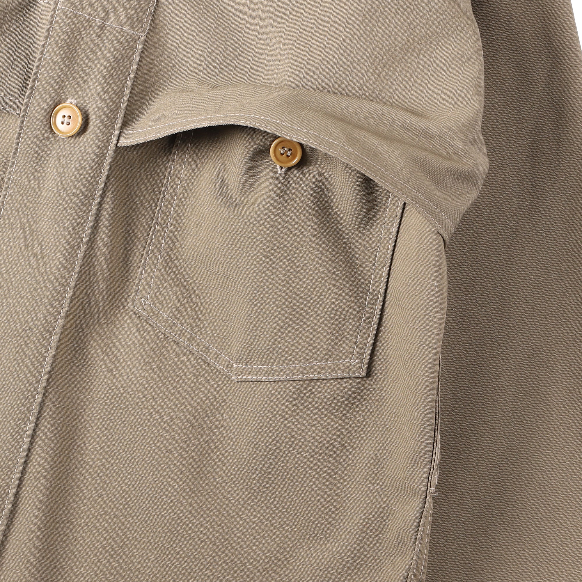 #2133-CRK POST LOGGER : cotton ripstop khaki "Dead Stock"