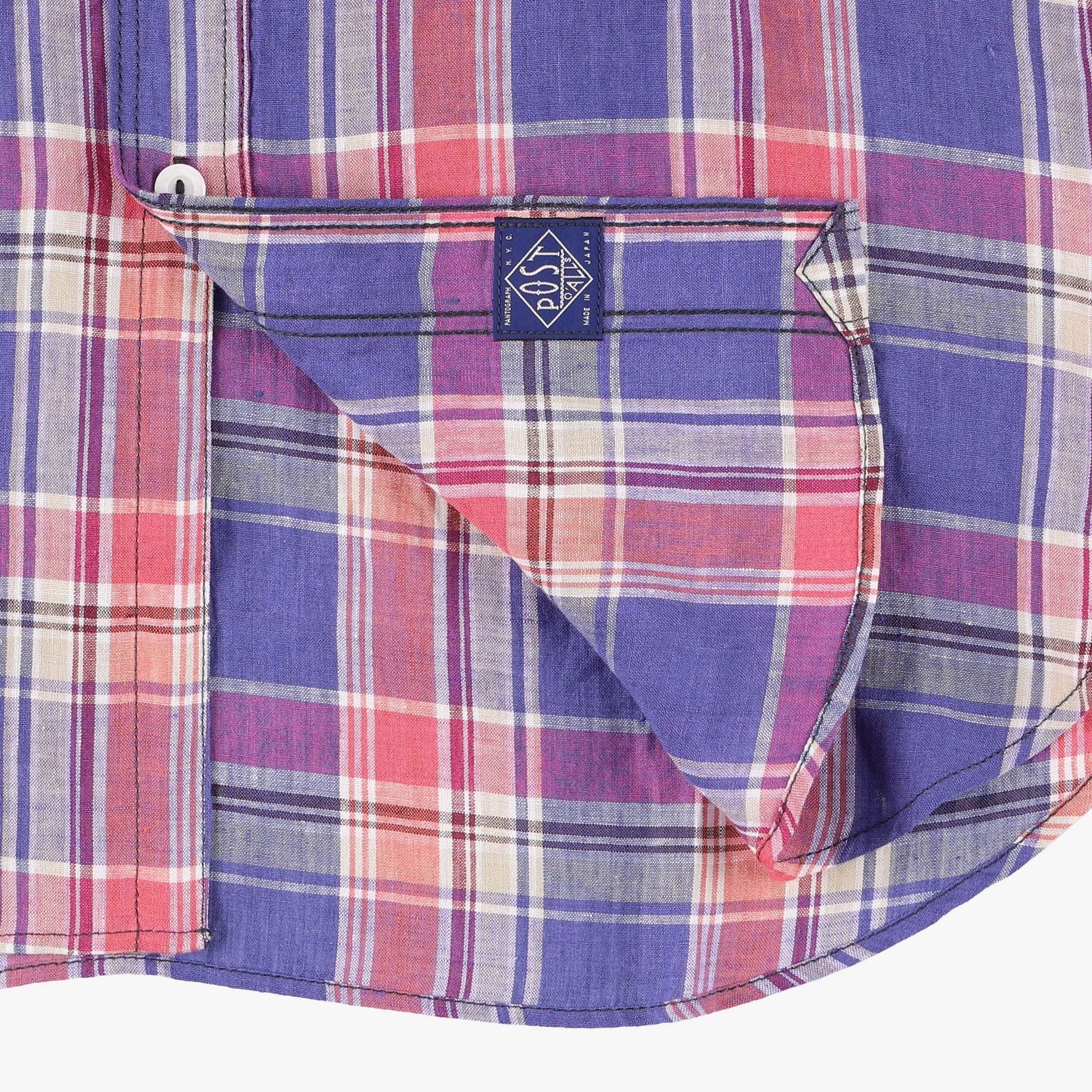 #3201 1102 Shirt LP1 : linen plaid red