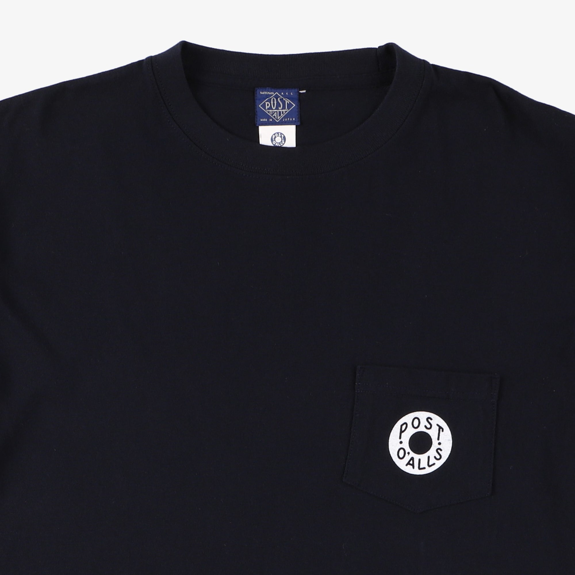#3003 Donut pocket Tee 2 : cotton jersey navy x white