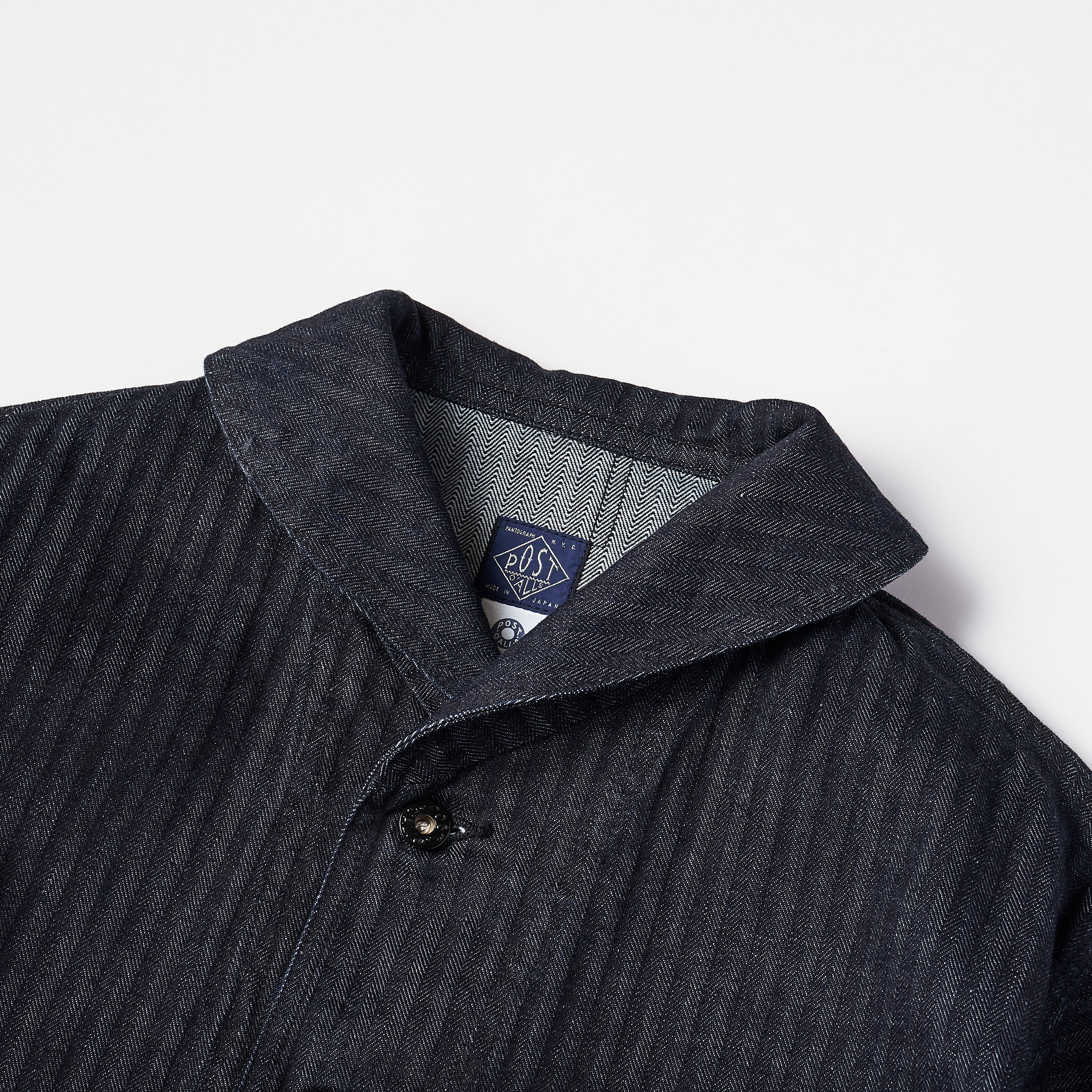 #2114R-HBDI NAVY-BLU-R : herringbone denim indigo
