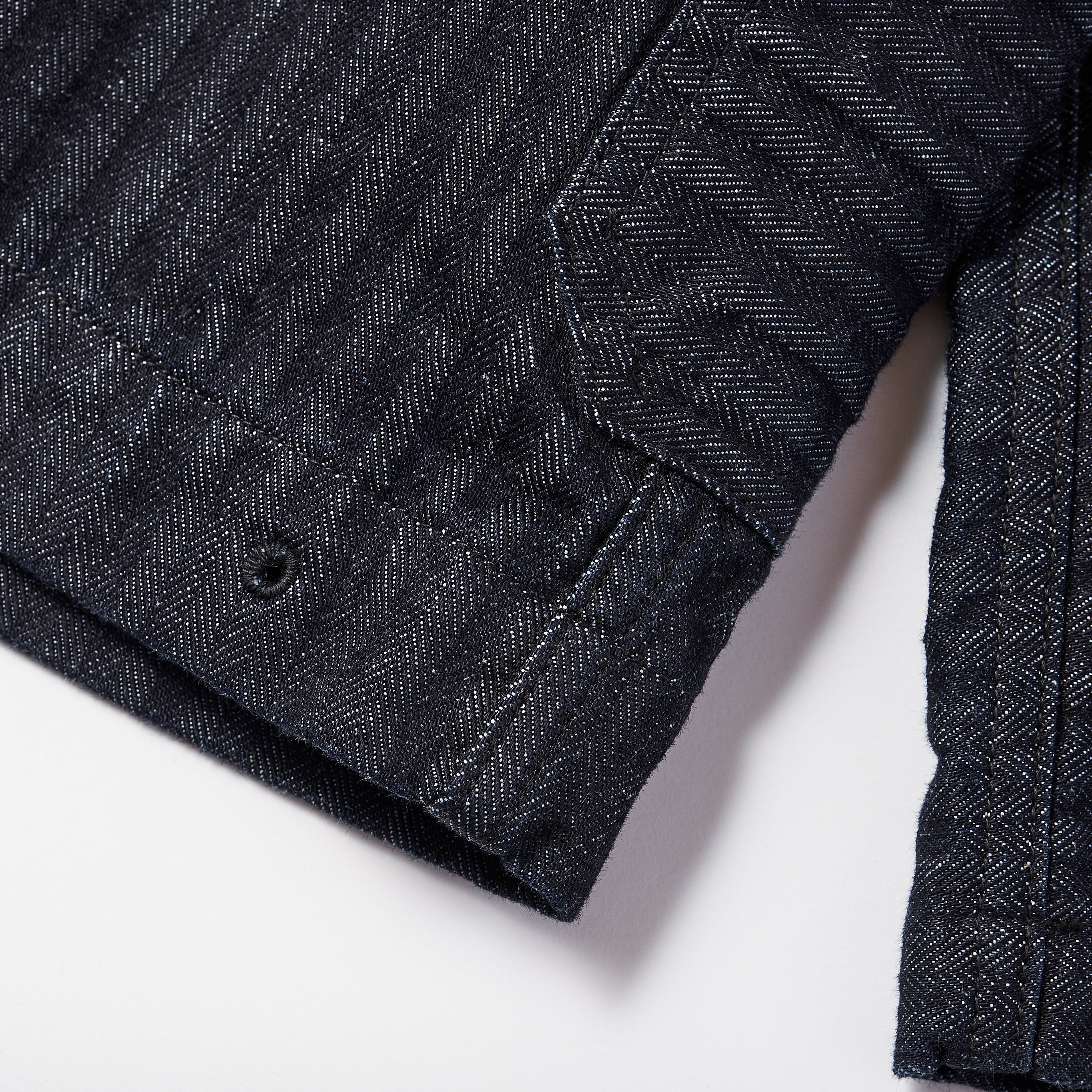 #2114R-HBDI NAVY-BLU-R : herringbone denim indigo