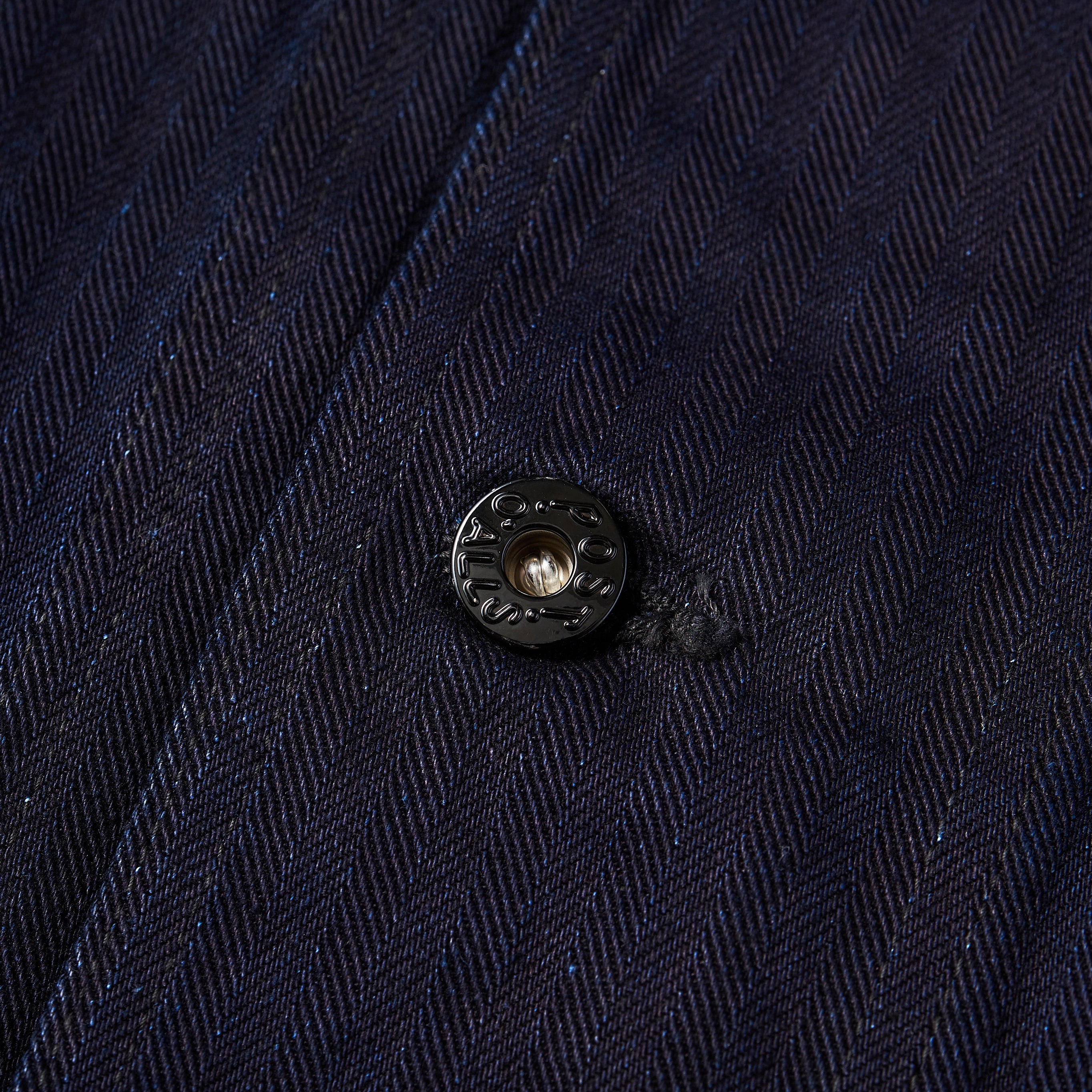 #1114R NAVY Parka 3-R HBDN : herringbone denim navy