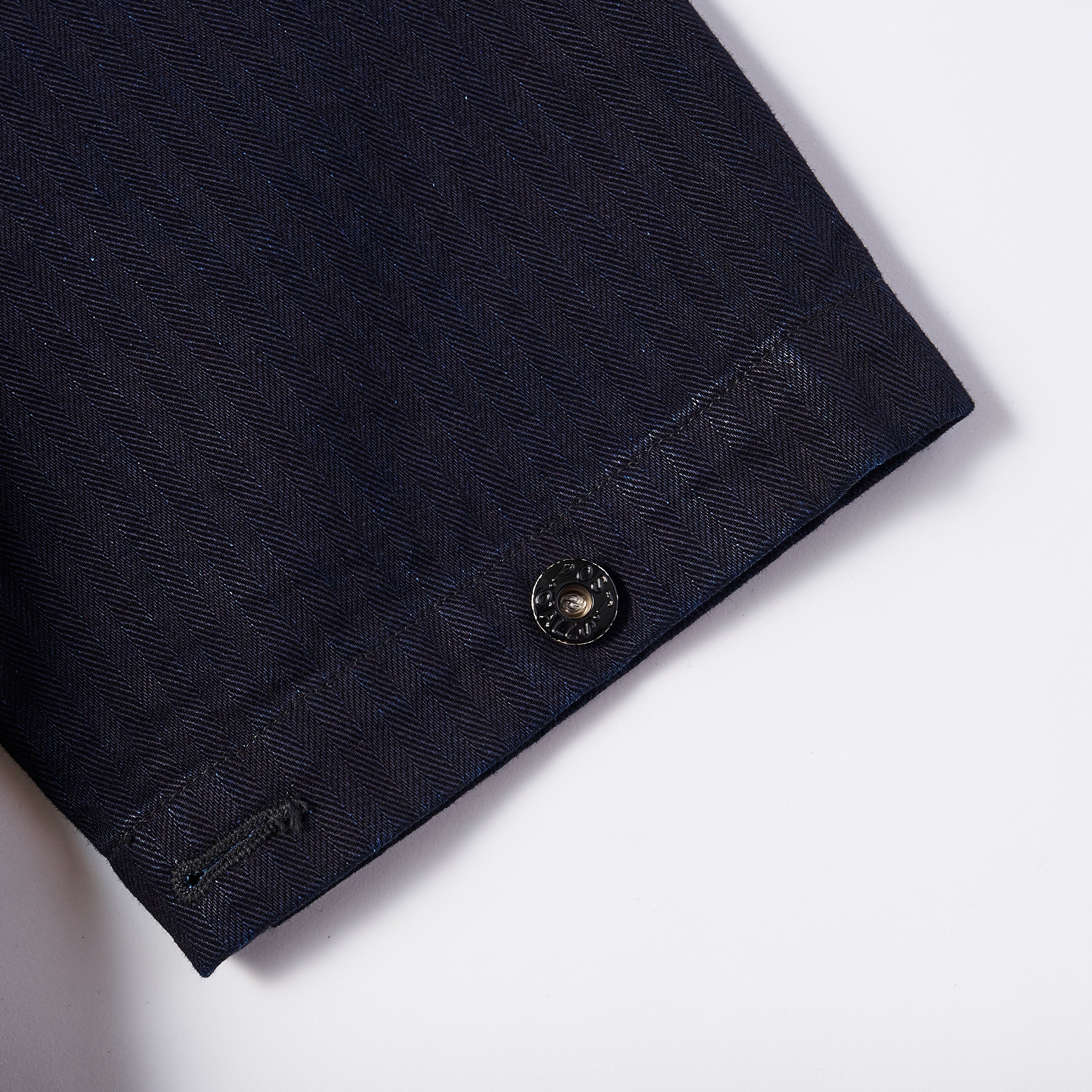 #1114R NAVY Parka 3-R HBDN : herringbone denim navy