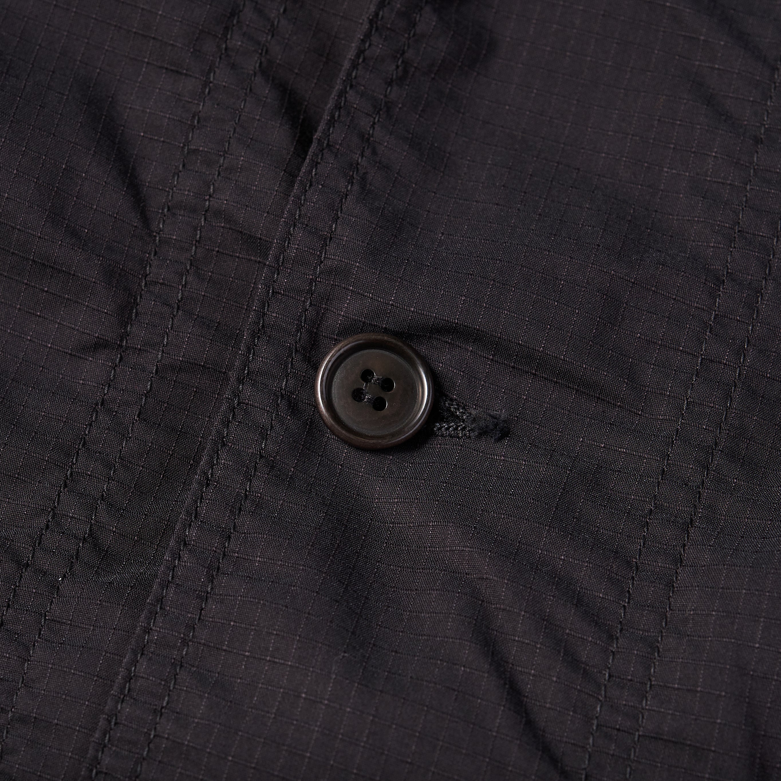 #1114R-RS NAVY Parka 3-R : poly feather ripstop black