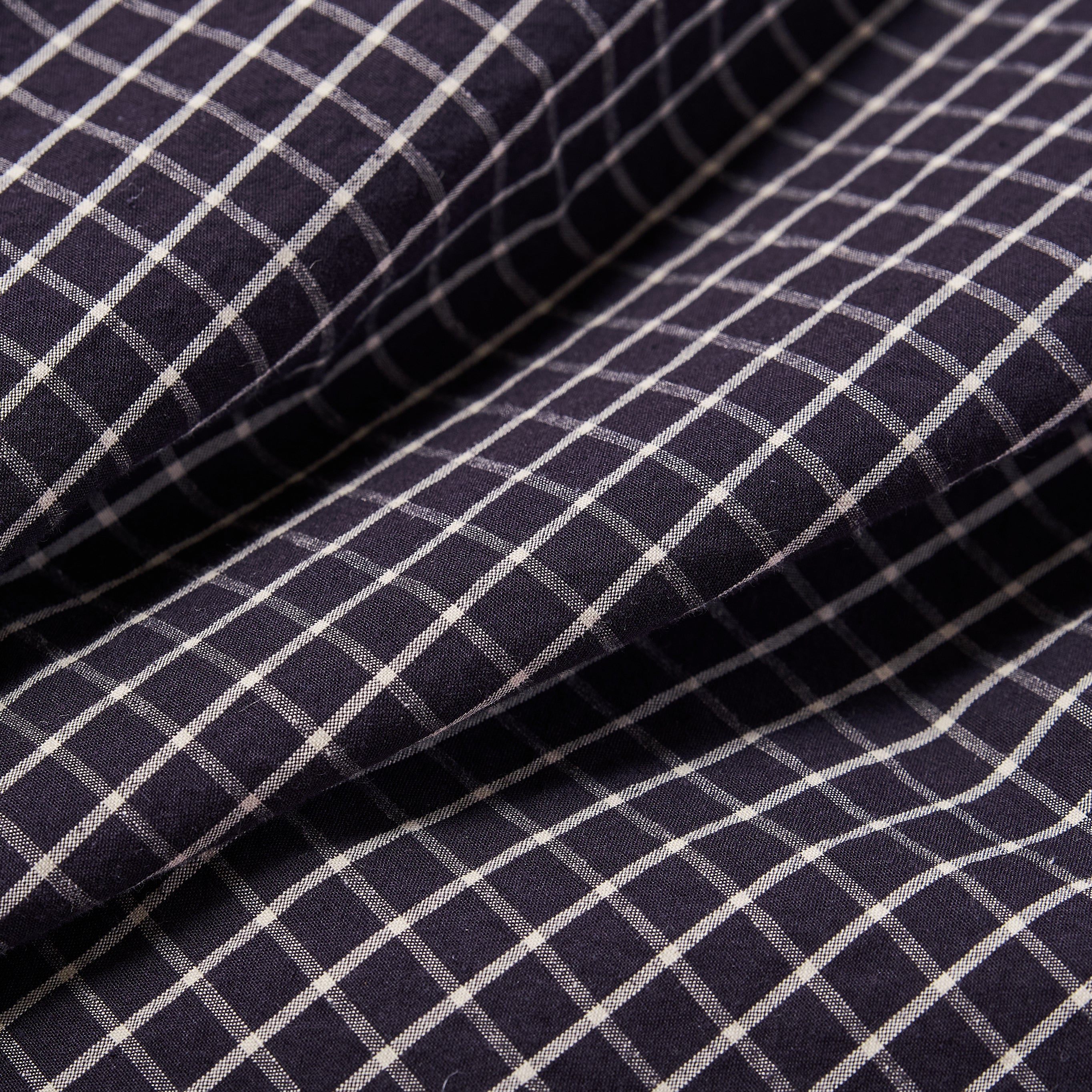 #3211 CLSC NEUTRA 3 : cotton x linen sheeting navy graph check